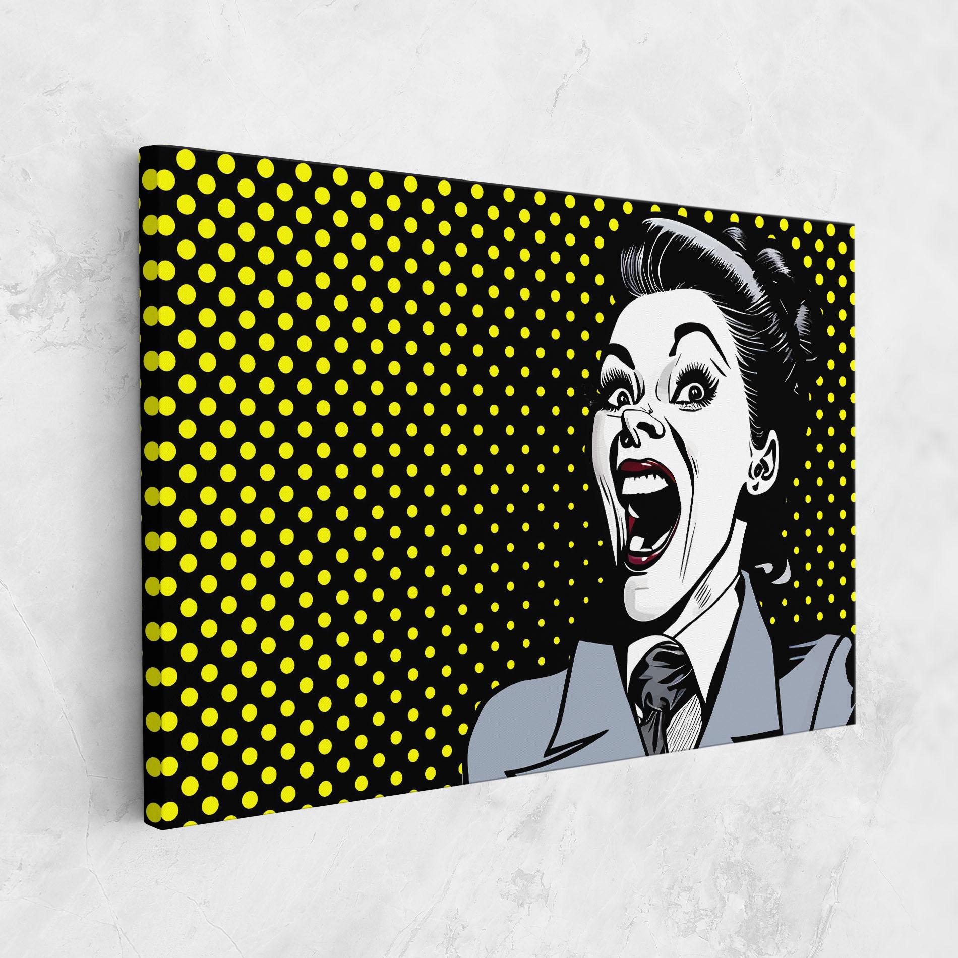 Vászonkép Screaming Pop Art mockup 1