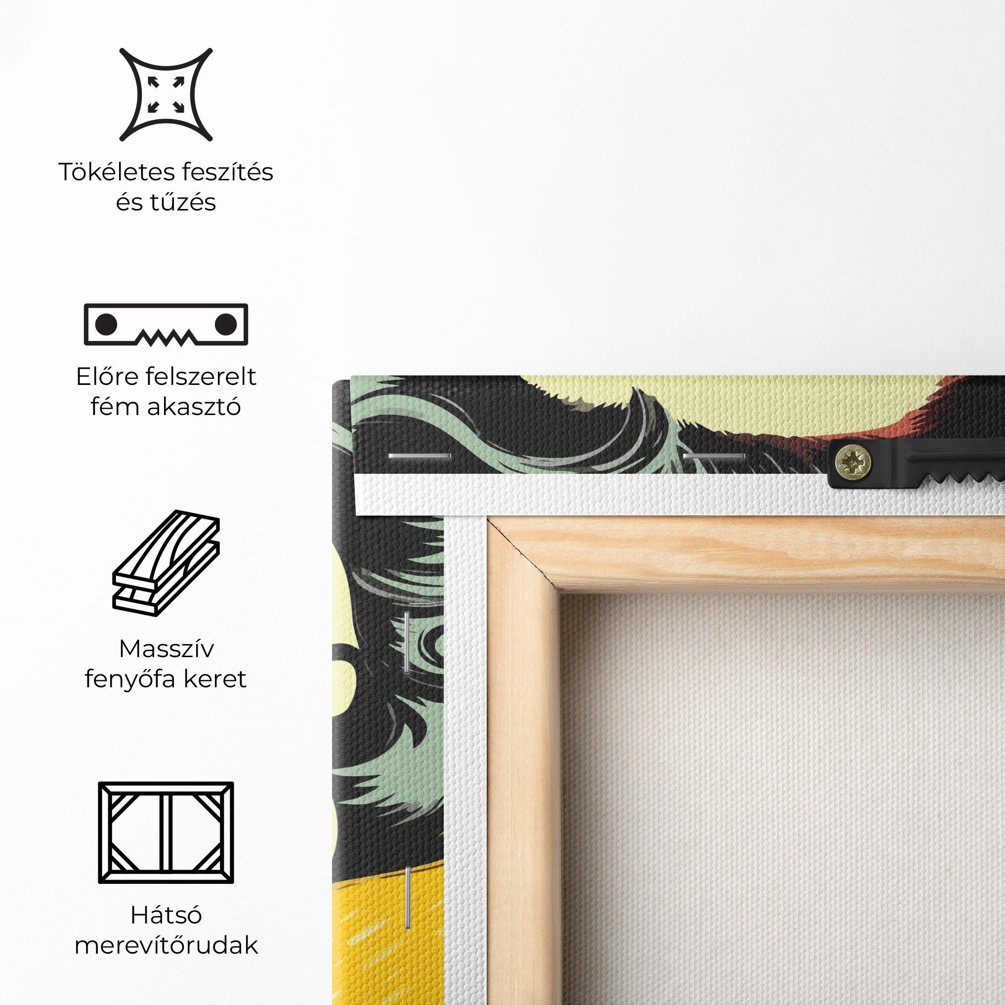 Vászonkép Pop Art Pretty Lady mockup 5