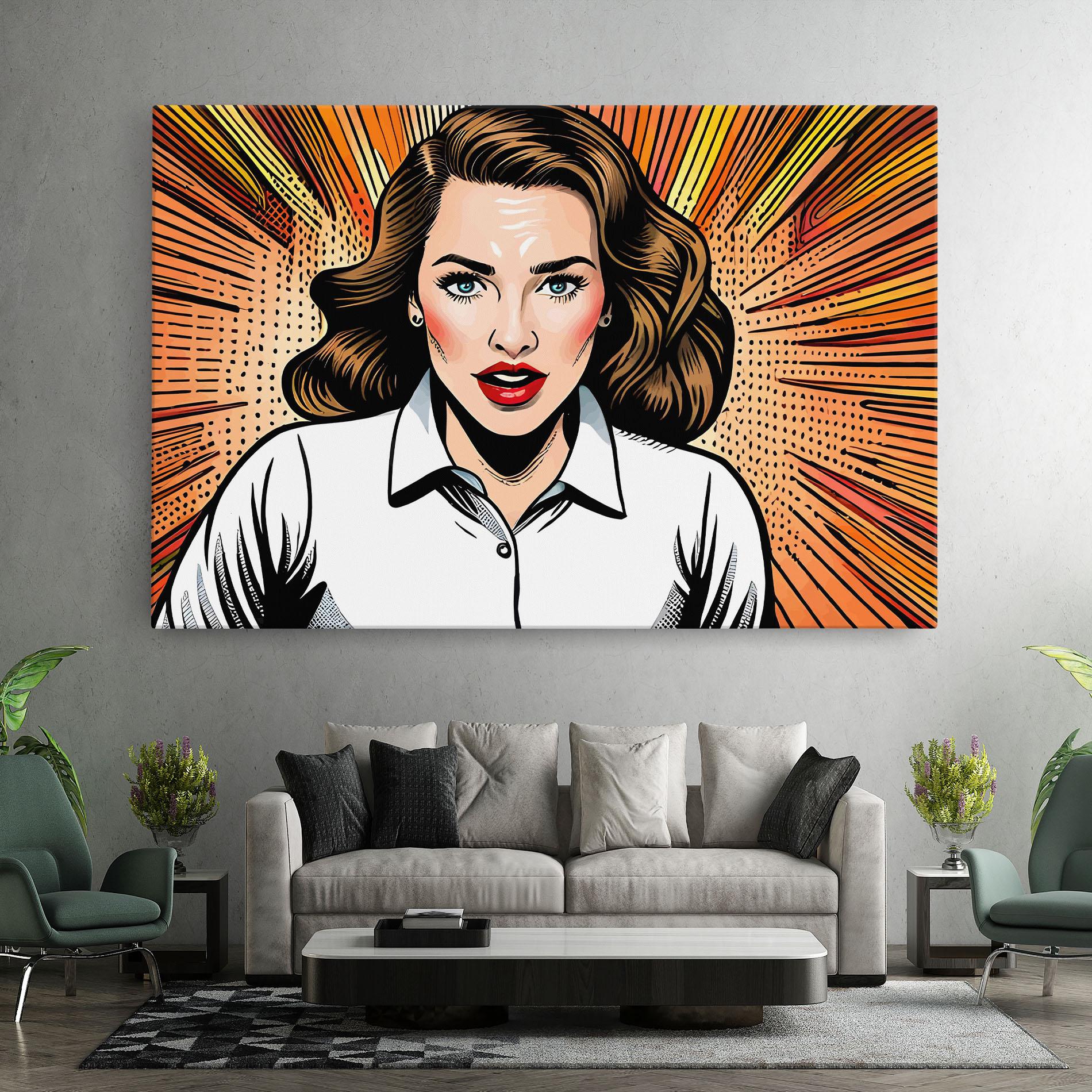 Vászonkép Blue Eye Pop Art mockup 7