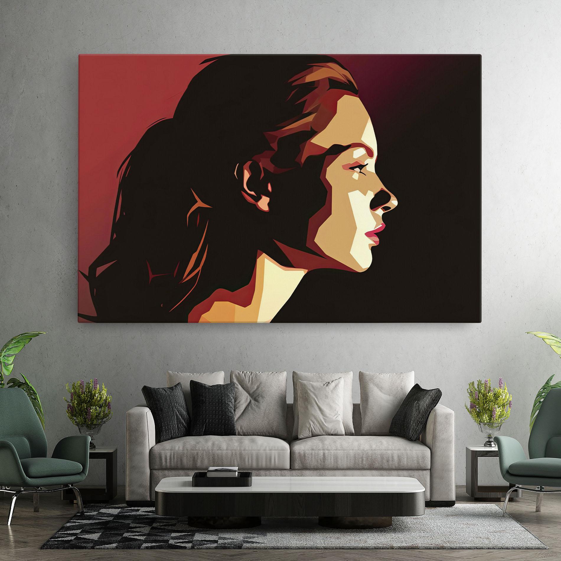 Vászonkép Cream Red Pop Art mockup 7