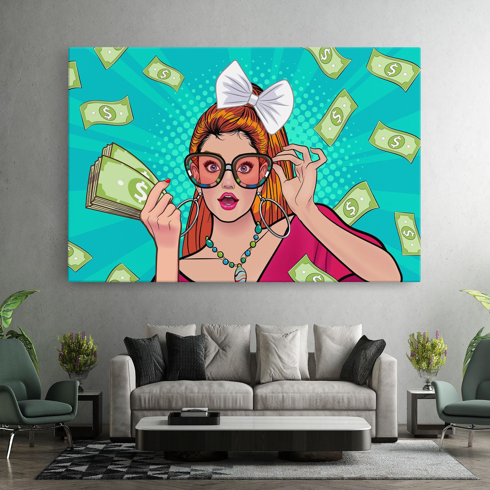 Vászonkép Money Pop Art mockup 7