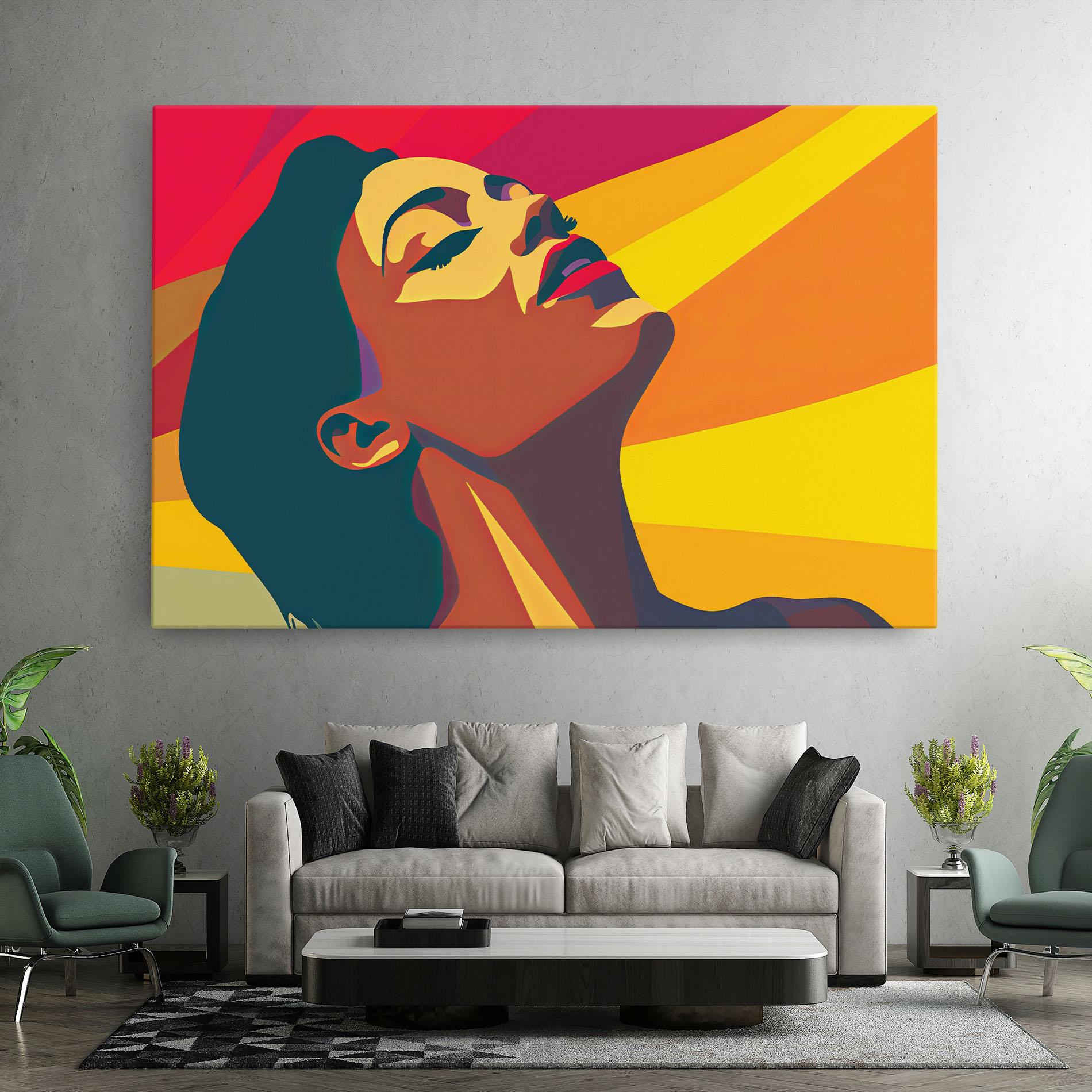 Vászonkép Pop Female Color mockup 7