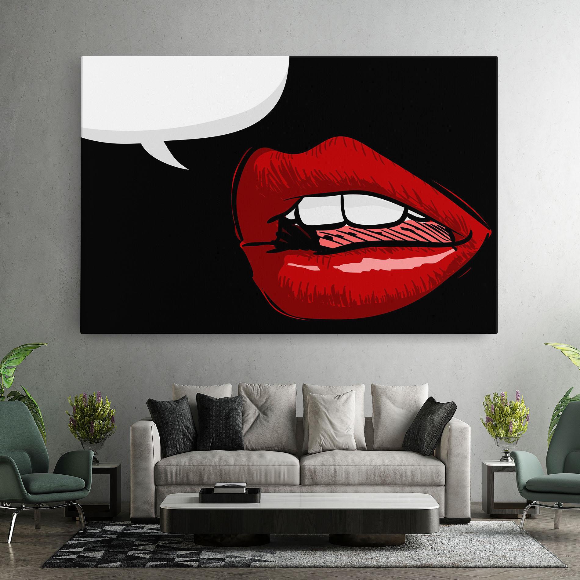 Vászonkép Pop Red Lips mockup 7