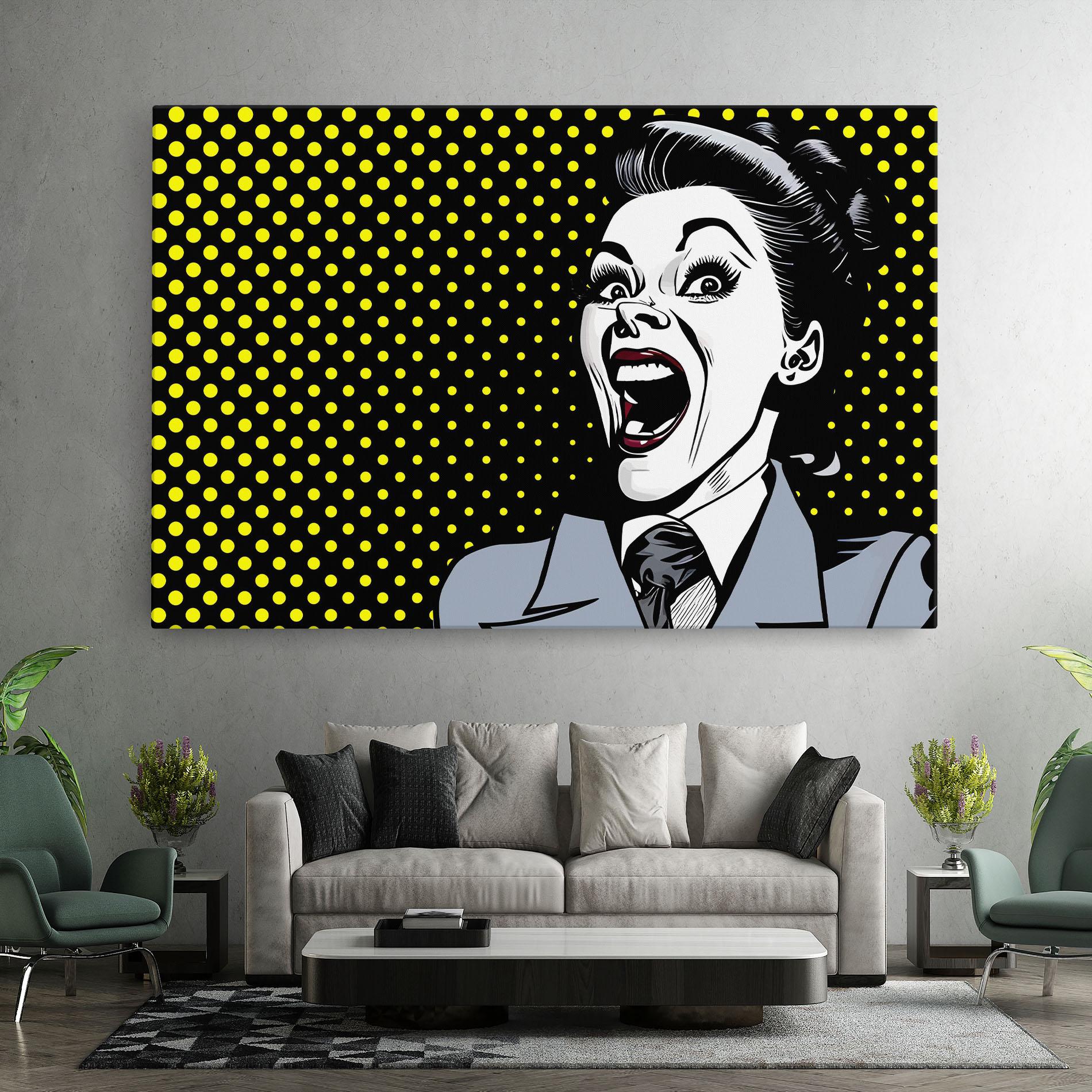 Vászonkép Screaming Pop Art mockup 7