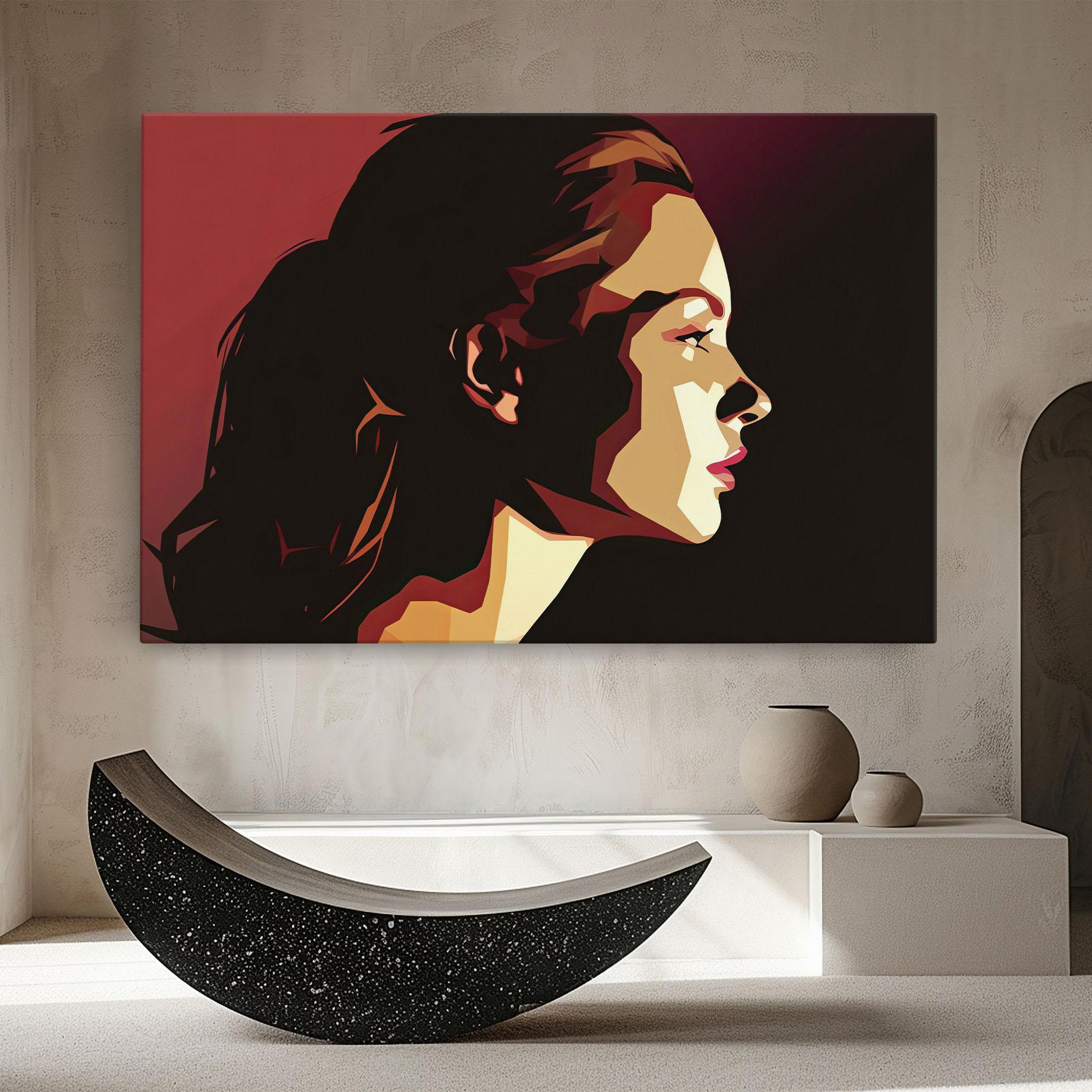 Vászonkép Cream Red Pop Art mockup 8