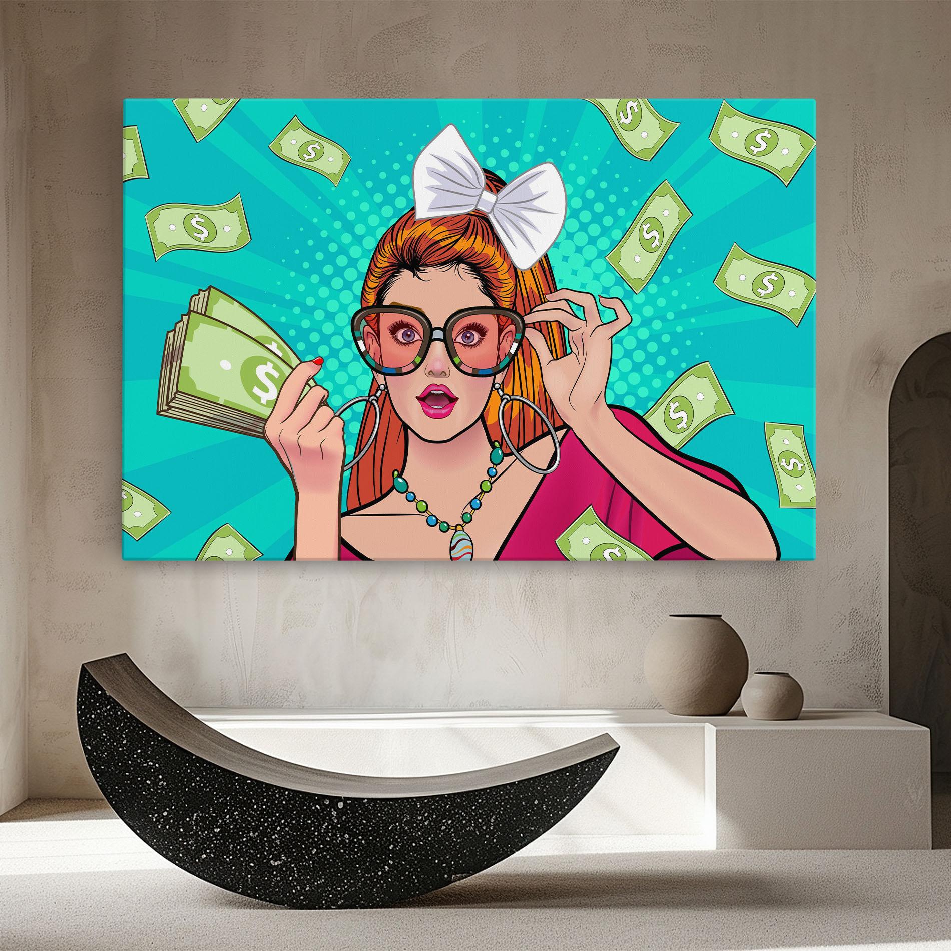 Vászonkép Money Pop Art mockup 8