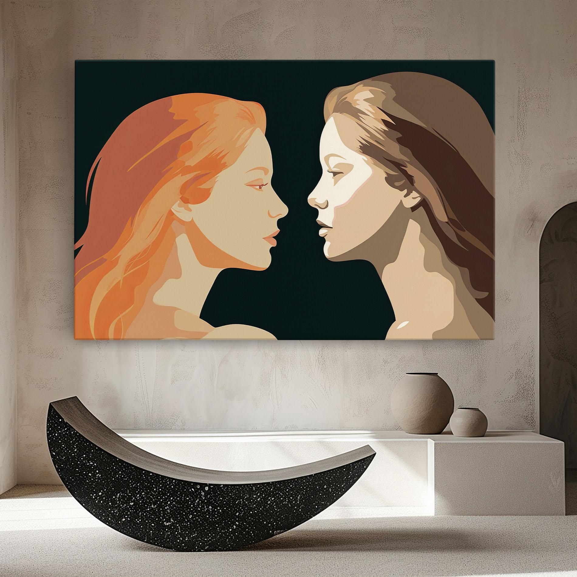 Vászonkép Orange Pop Girl mockup 8