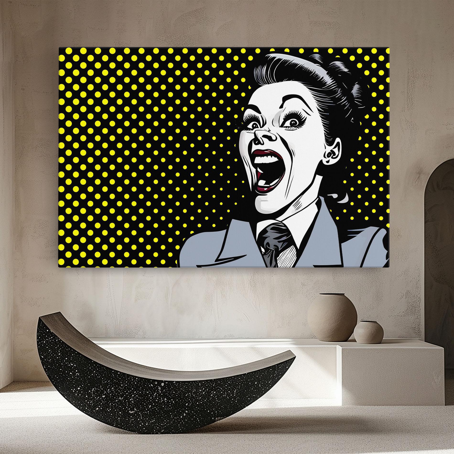 Vászonkép Screaming Pop Art mockup 8