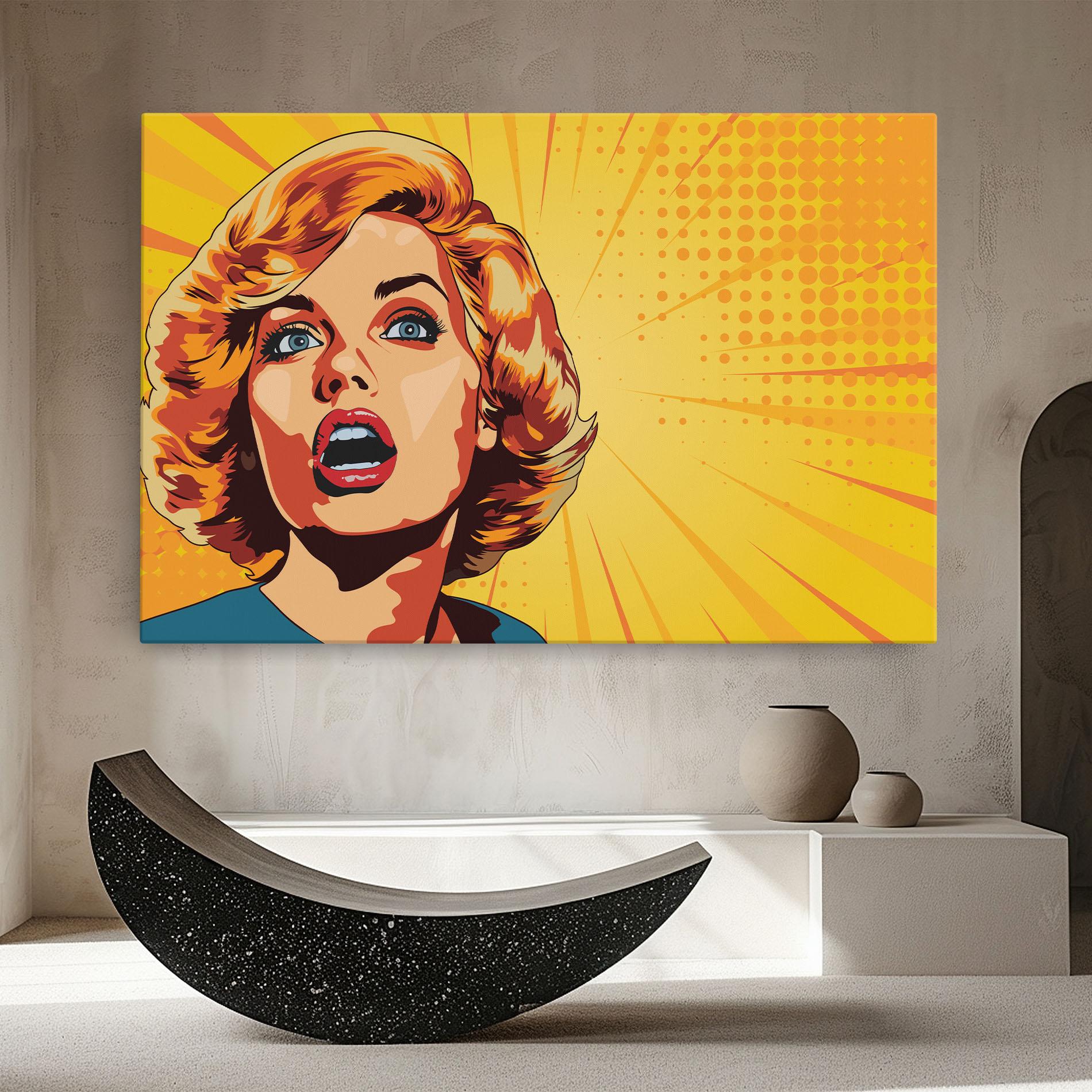 Vászonkép Surprised Blonde Lady mockup 8