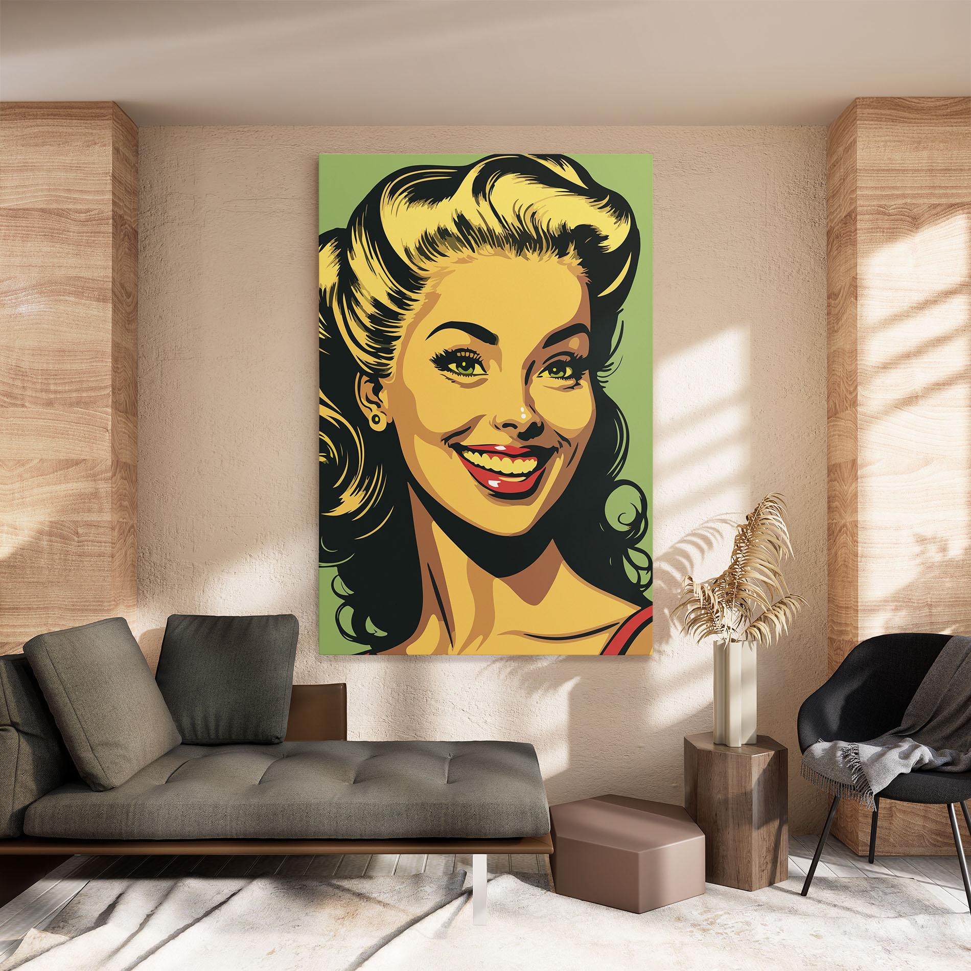 Vászonkép Green Light Pop Lady mockup 8