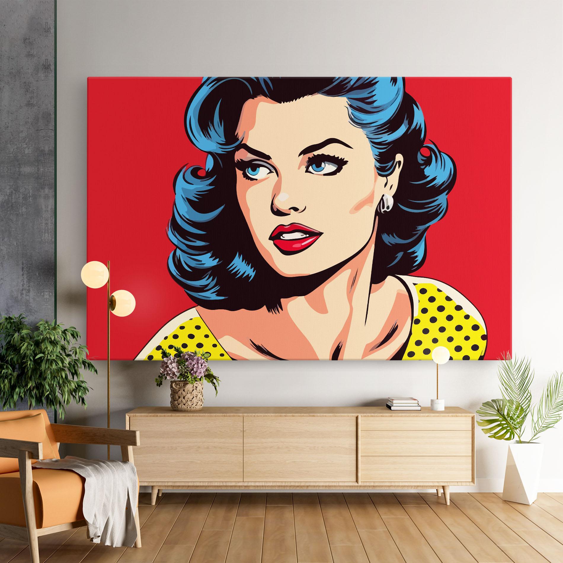 Vászonkép Blue Pop Eyes mockup 9