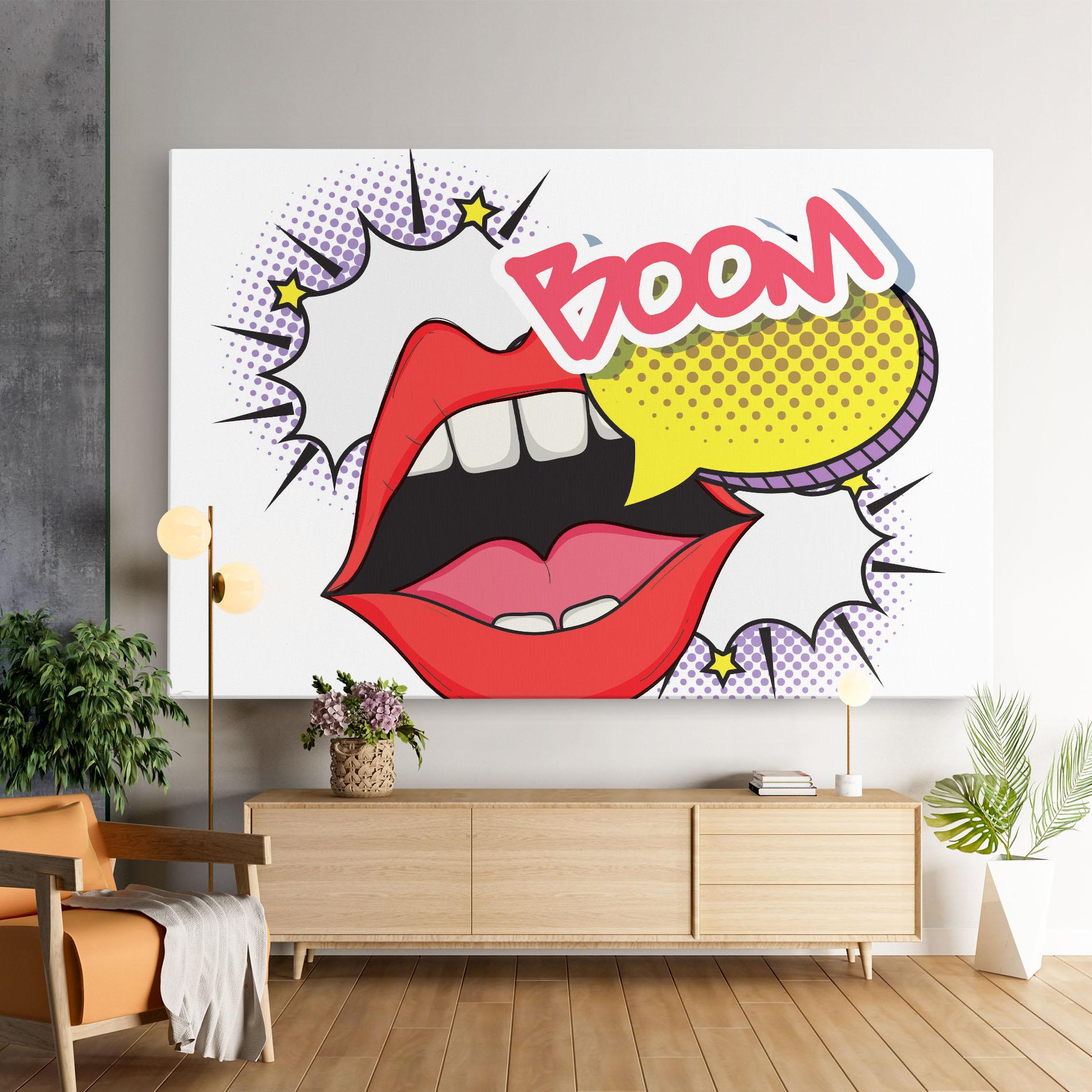 Vászonkép Boom Pop Art mockup 9