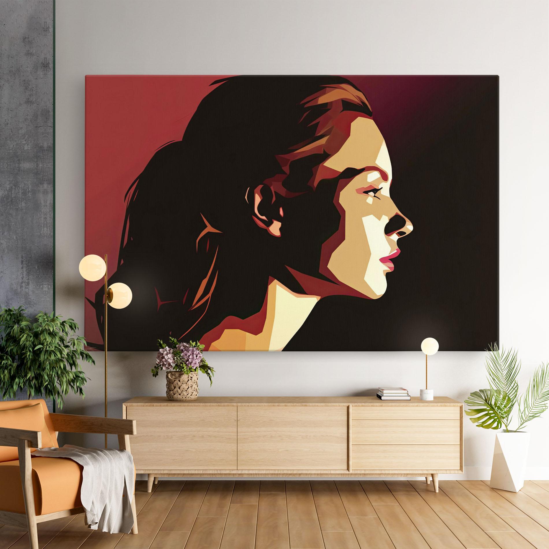 Vászonkép Cream Red Pop Art mockup 9