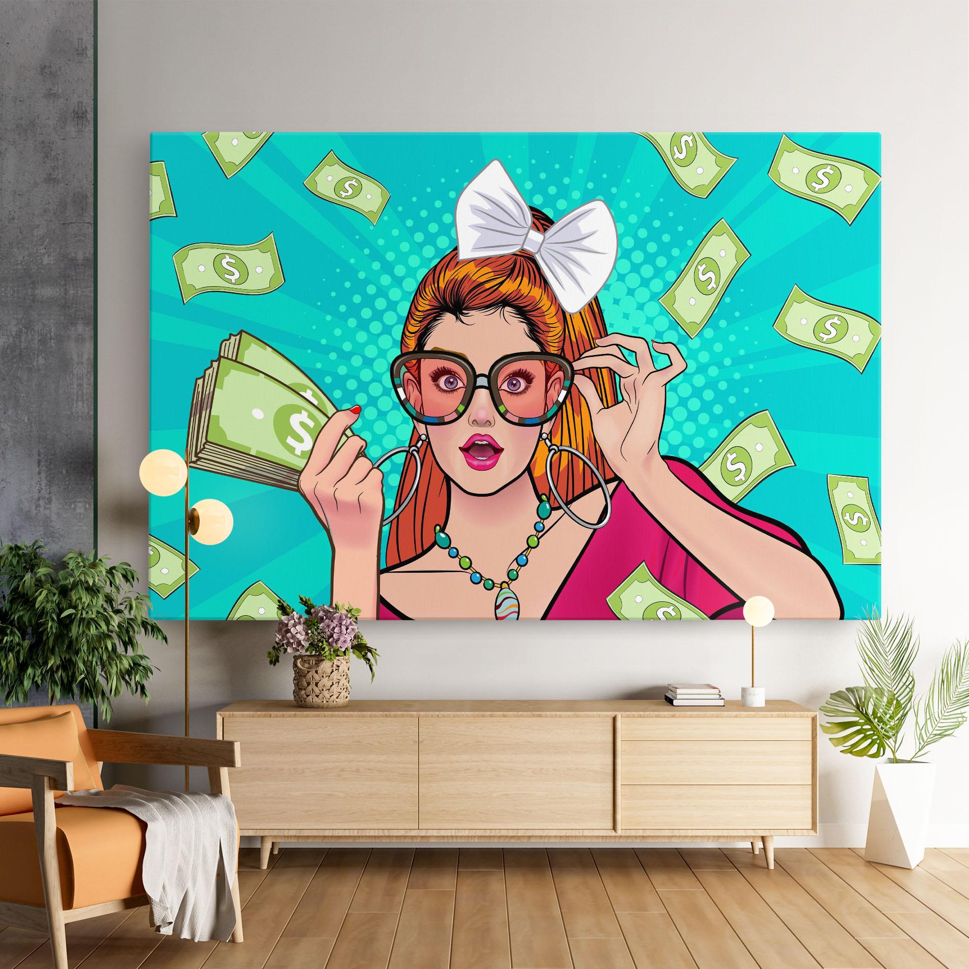 Vászonkép Money Pop Art mockup 9