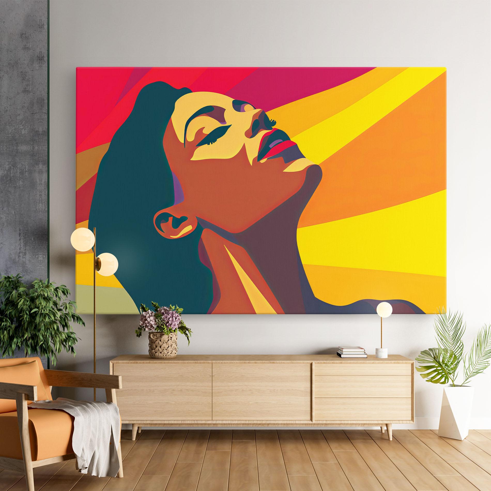 Vászonkép Pop Female Color mockup 9