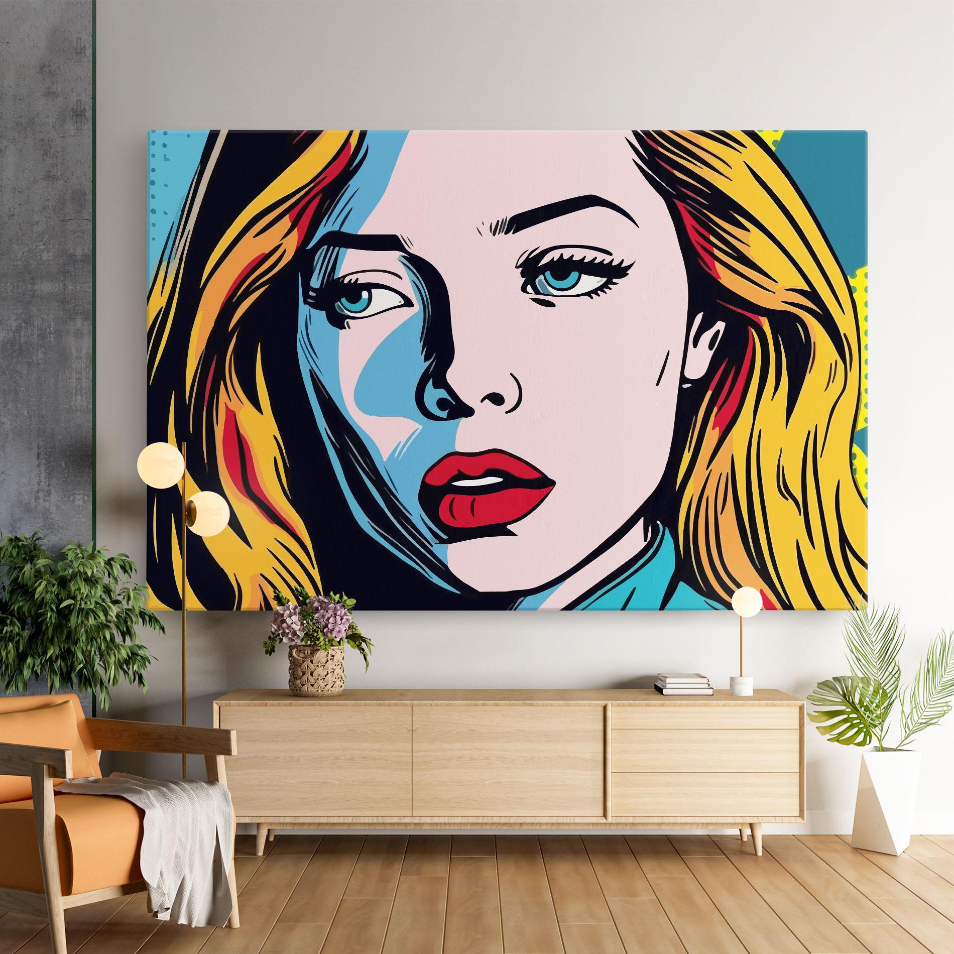 Vászonkép Pop Woman Art mockup 9