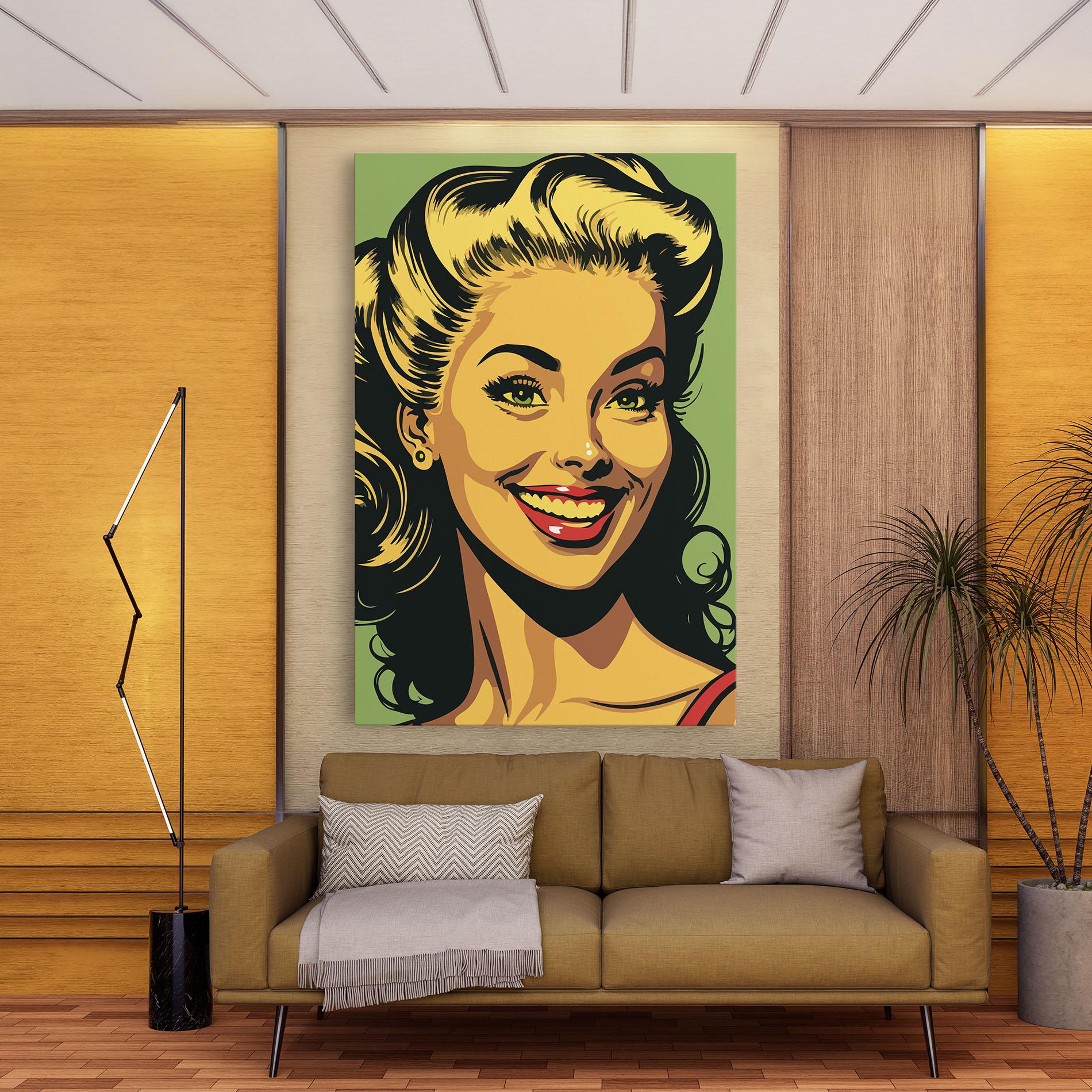 Vászonkép Green Light Pop Lady mockup 9