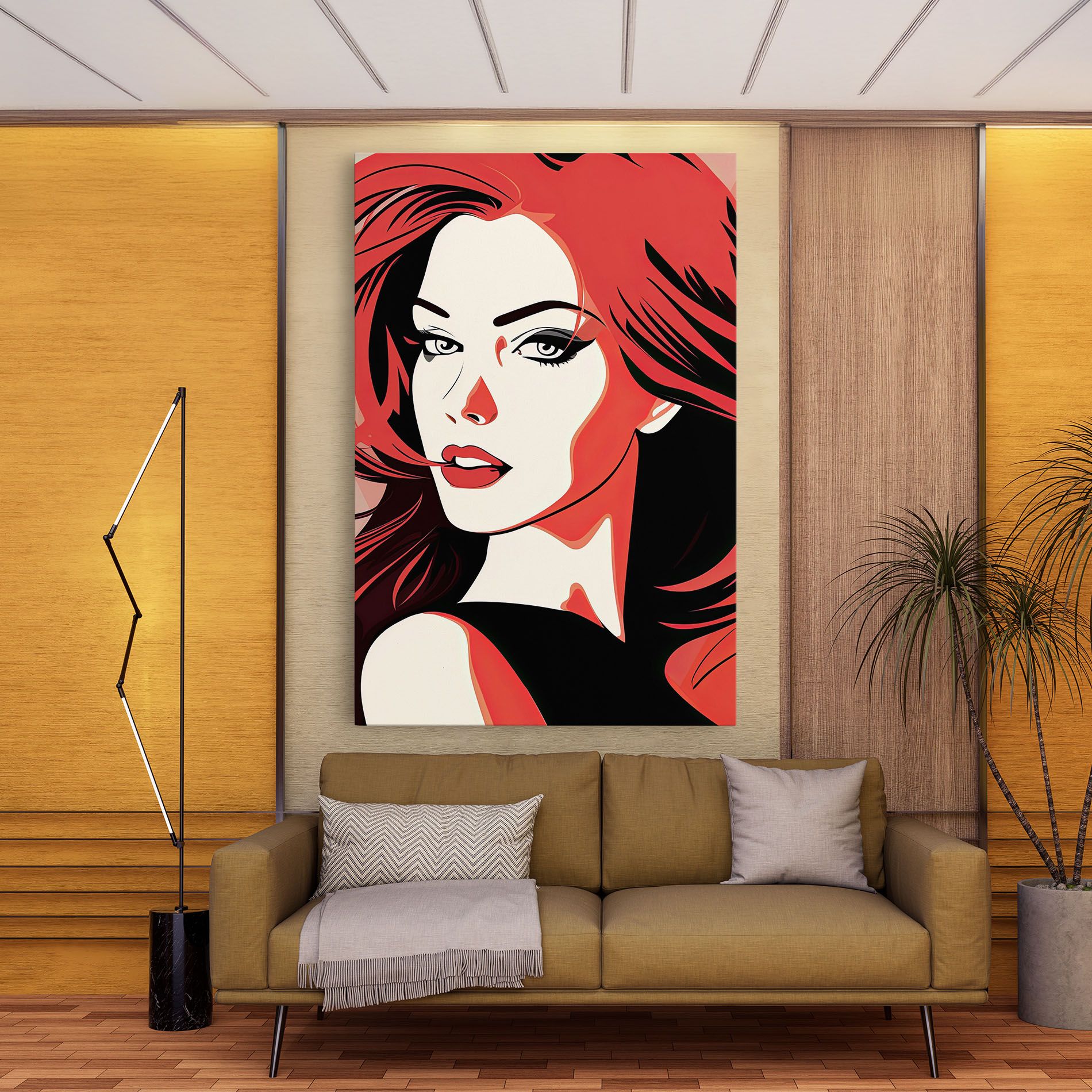 Red Hair Pop Art mockup 9