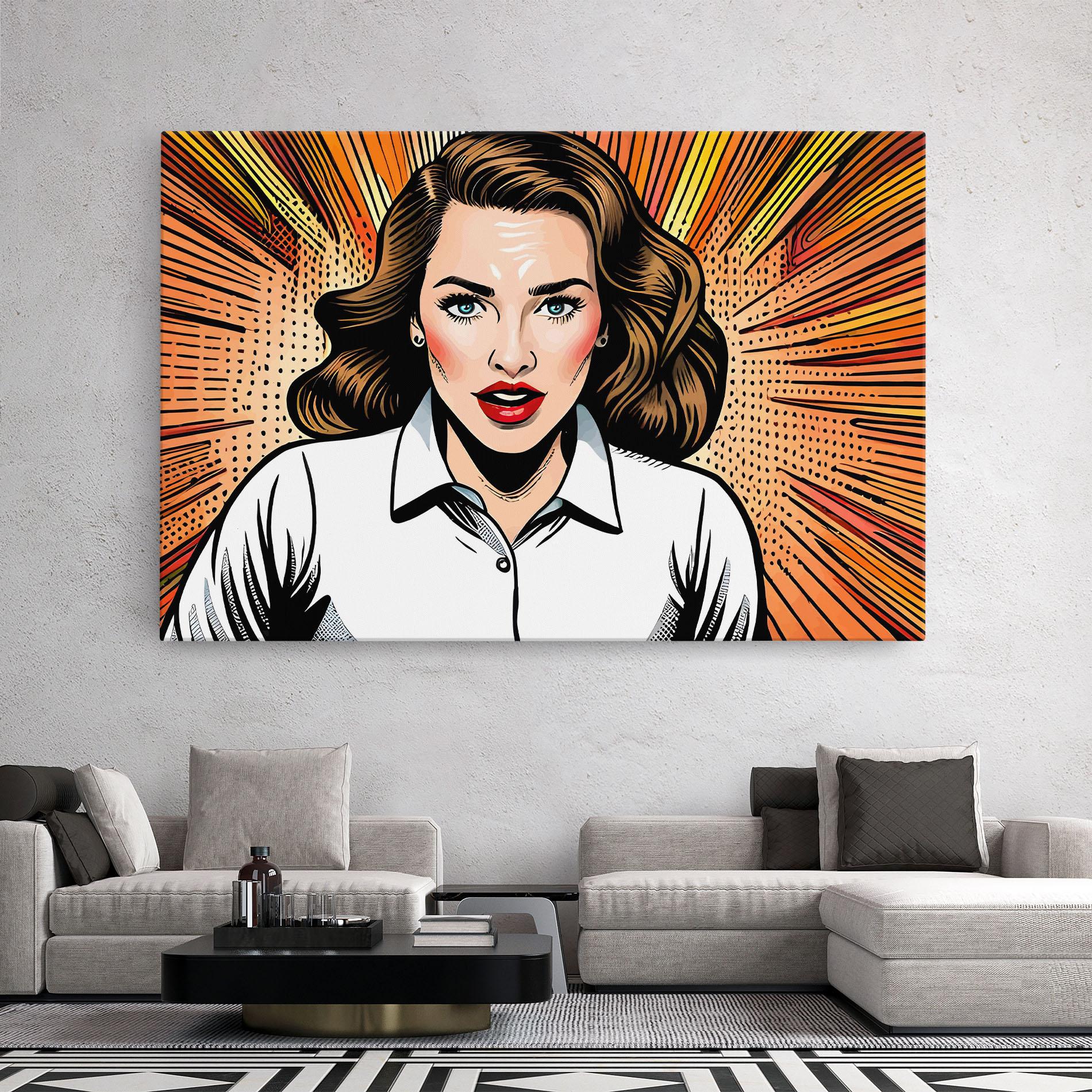 Vászonkép Blue Eye Pop Art mockup 2