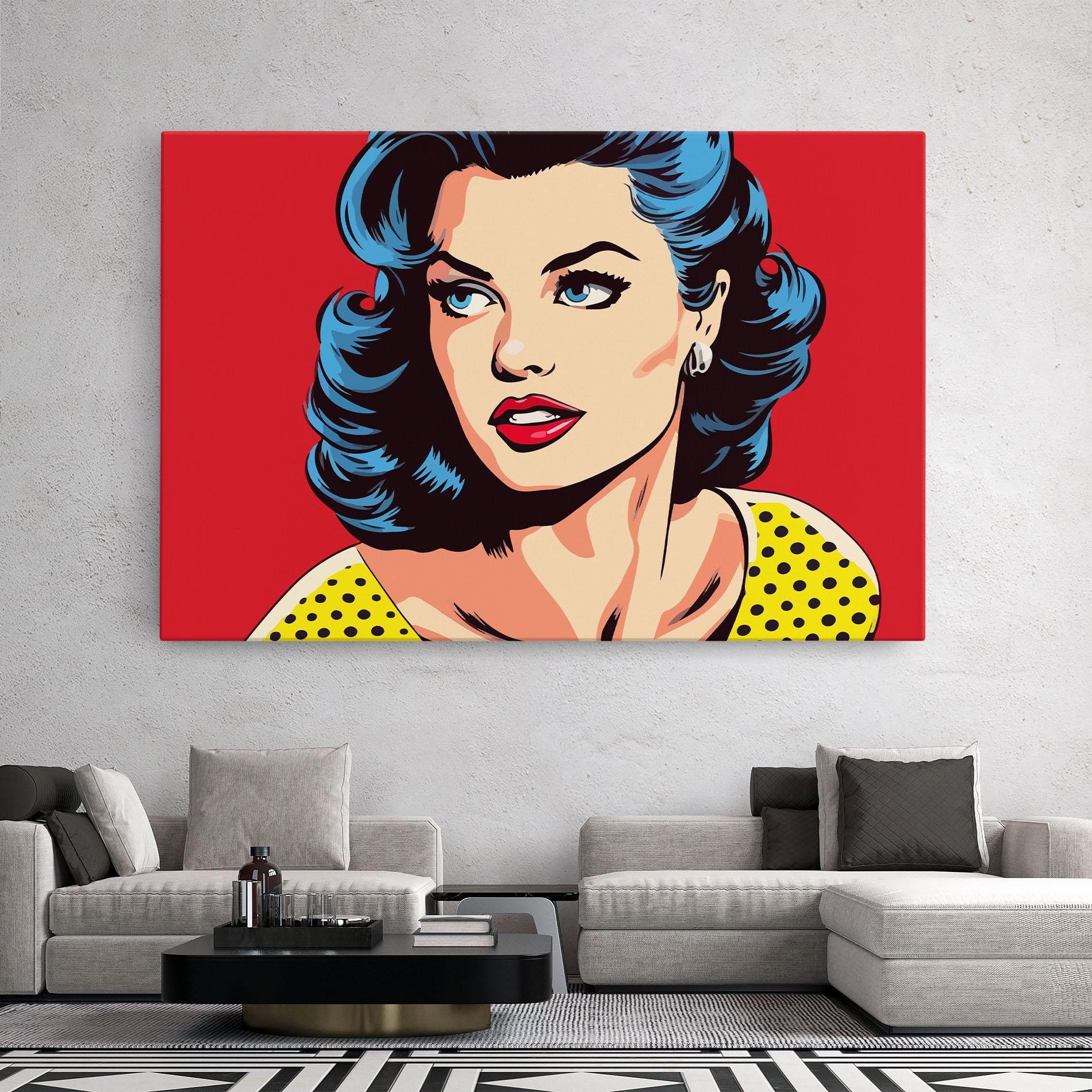 Vászonkép Blue Pop Eyes mockup 2