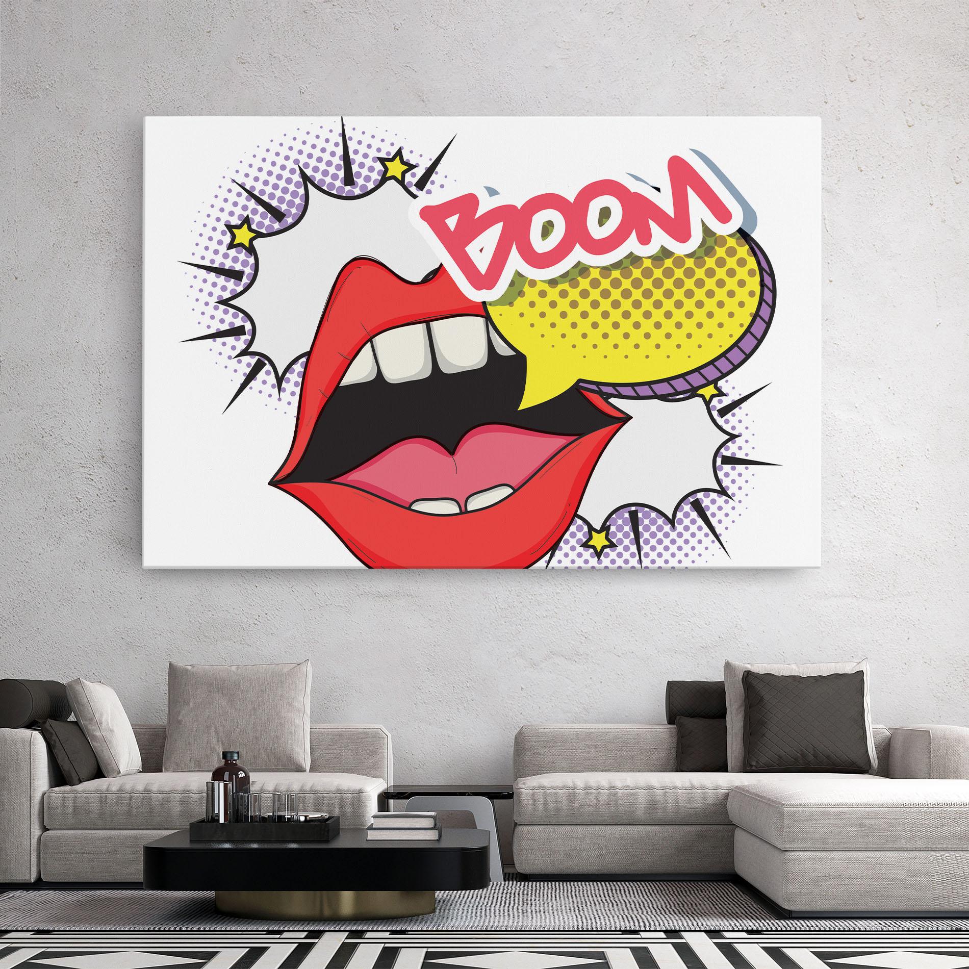 Vászonkép Boom Pop Art mockup 2
