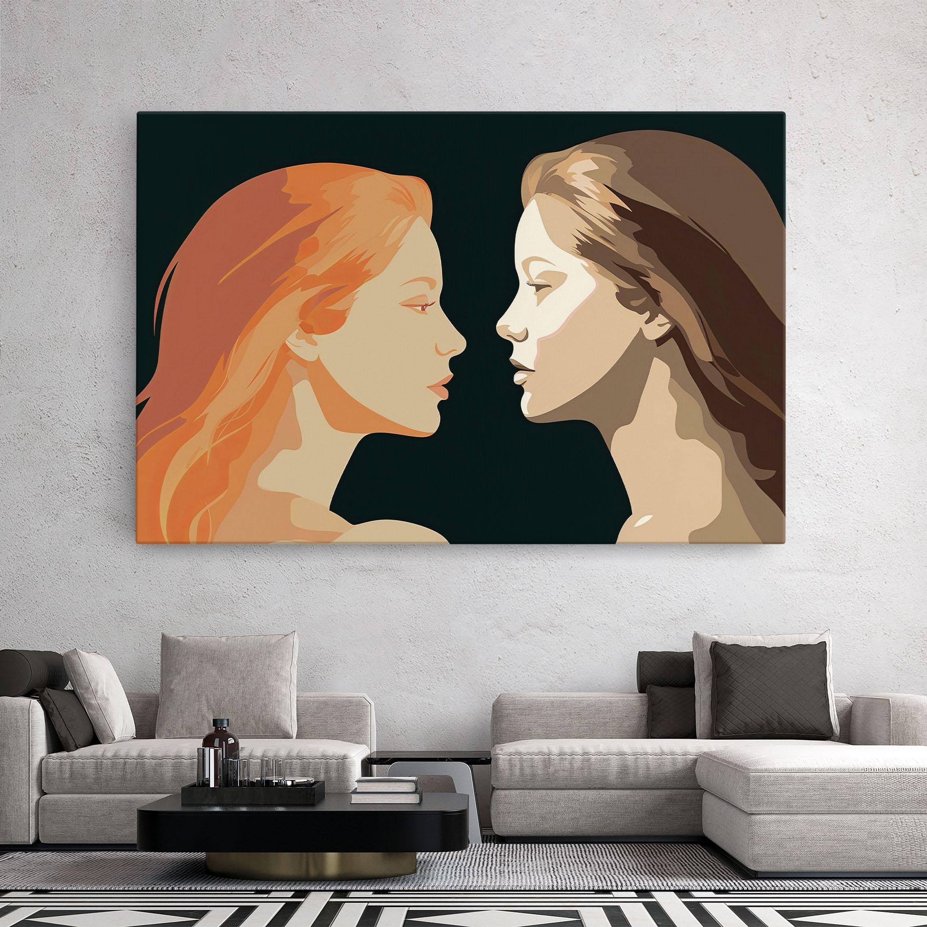 Vászonkép Orange Pop Girl mockup 2