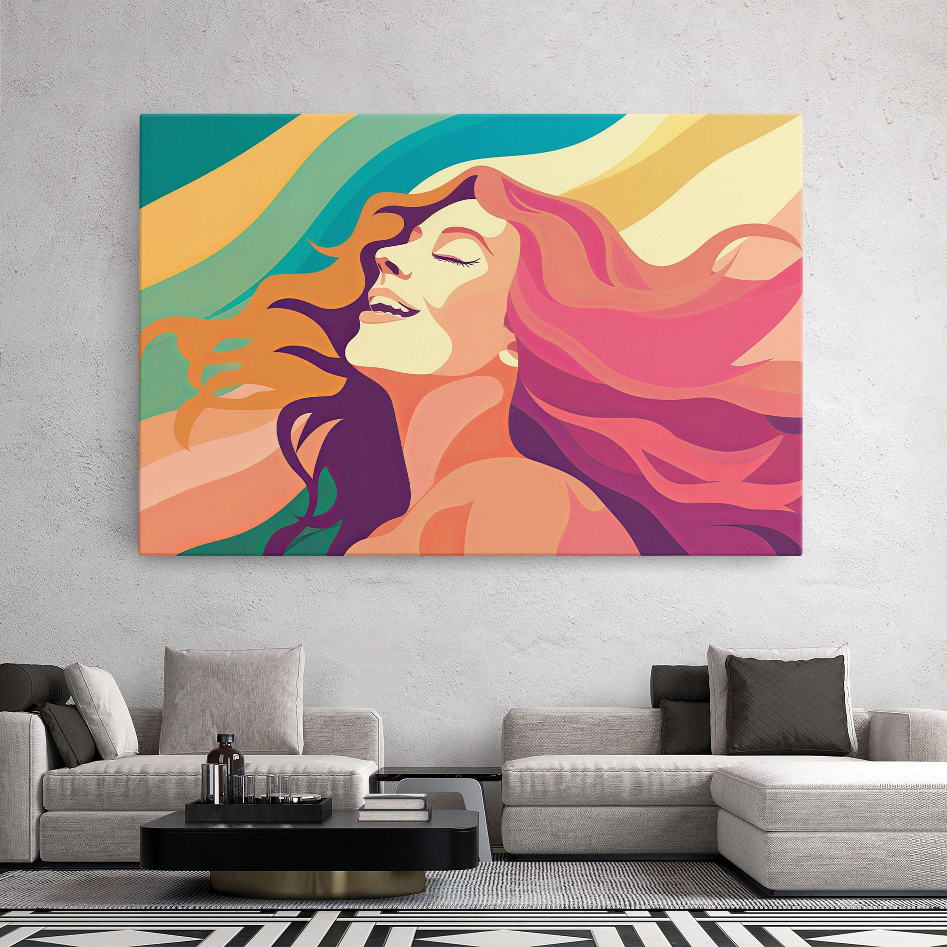 Vászonkép Pink Pop Hair mockup 2