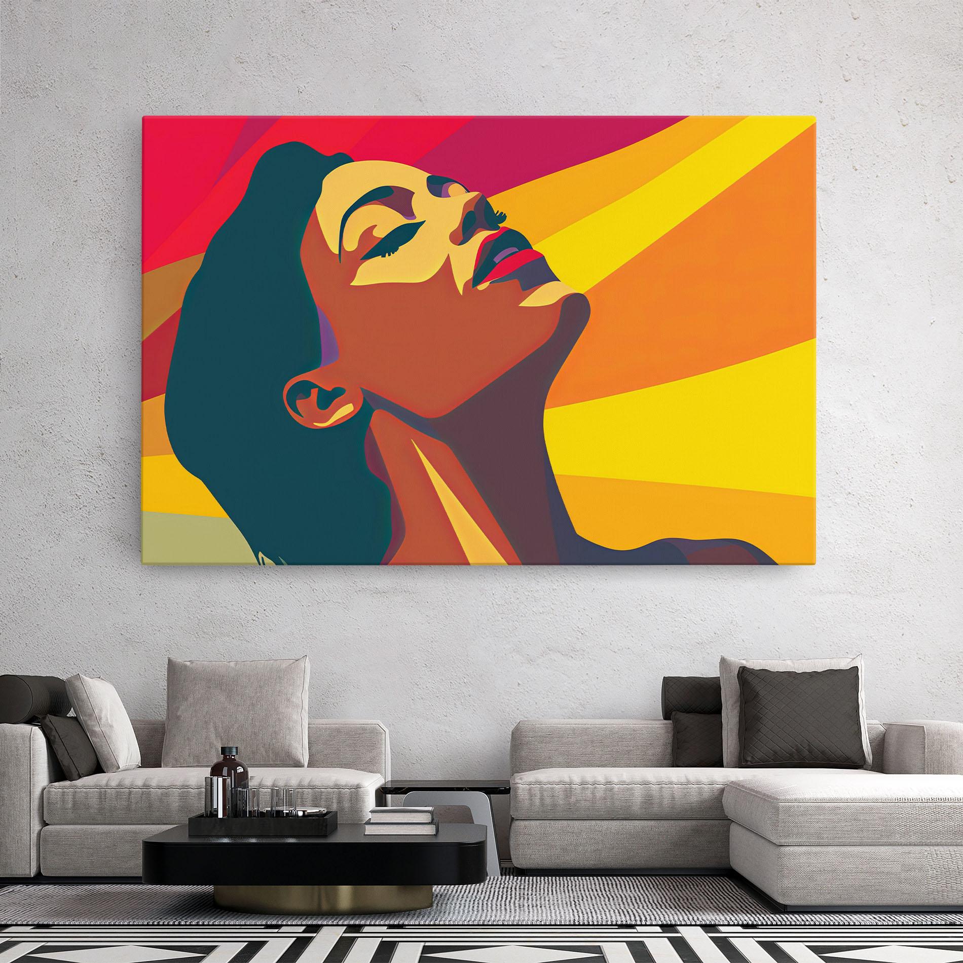 Vászonkép Pop Female Color mockup 2