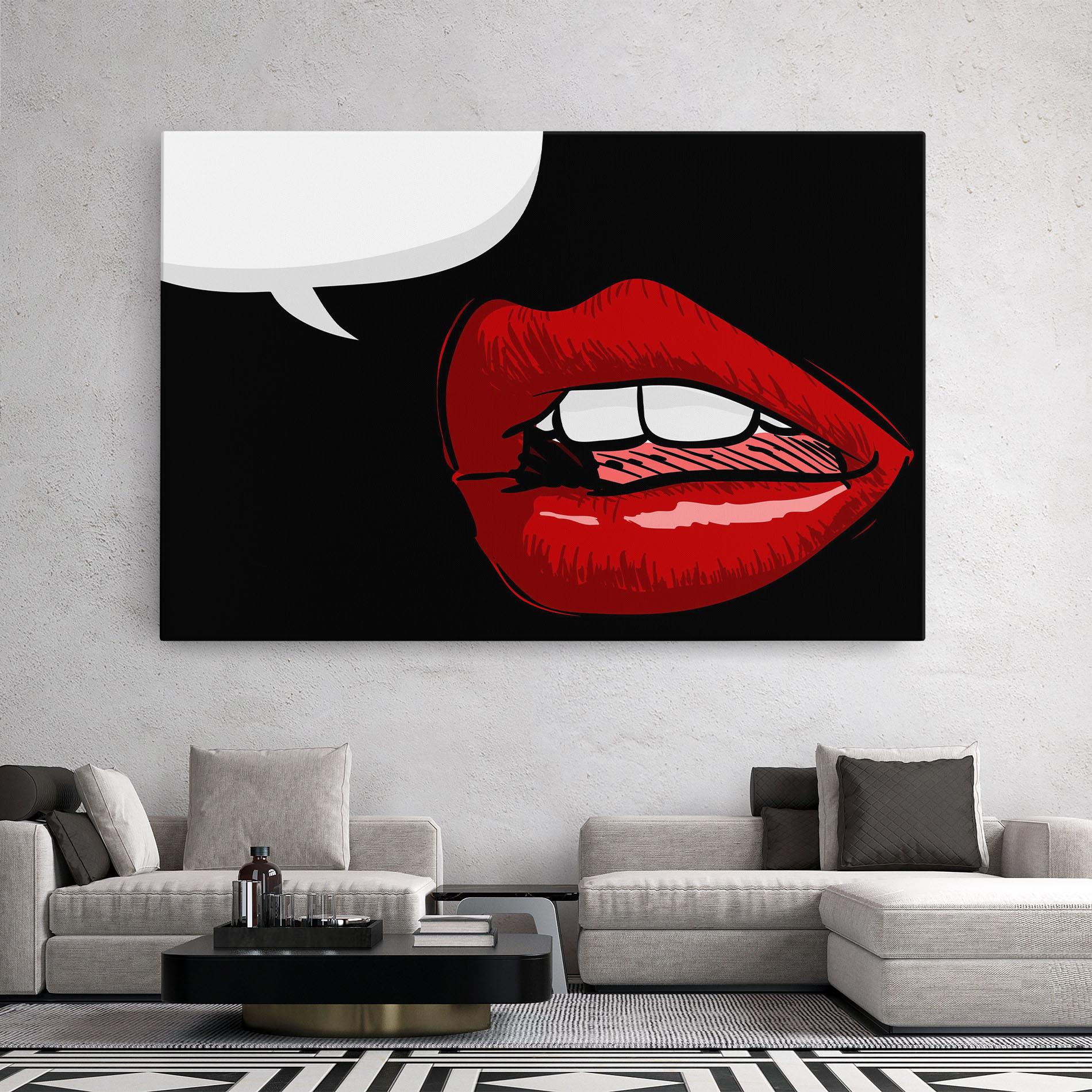Vászonkép Pop Red Lips mockup 2