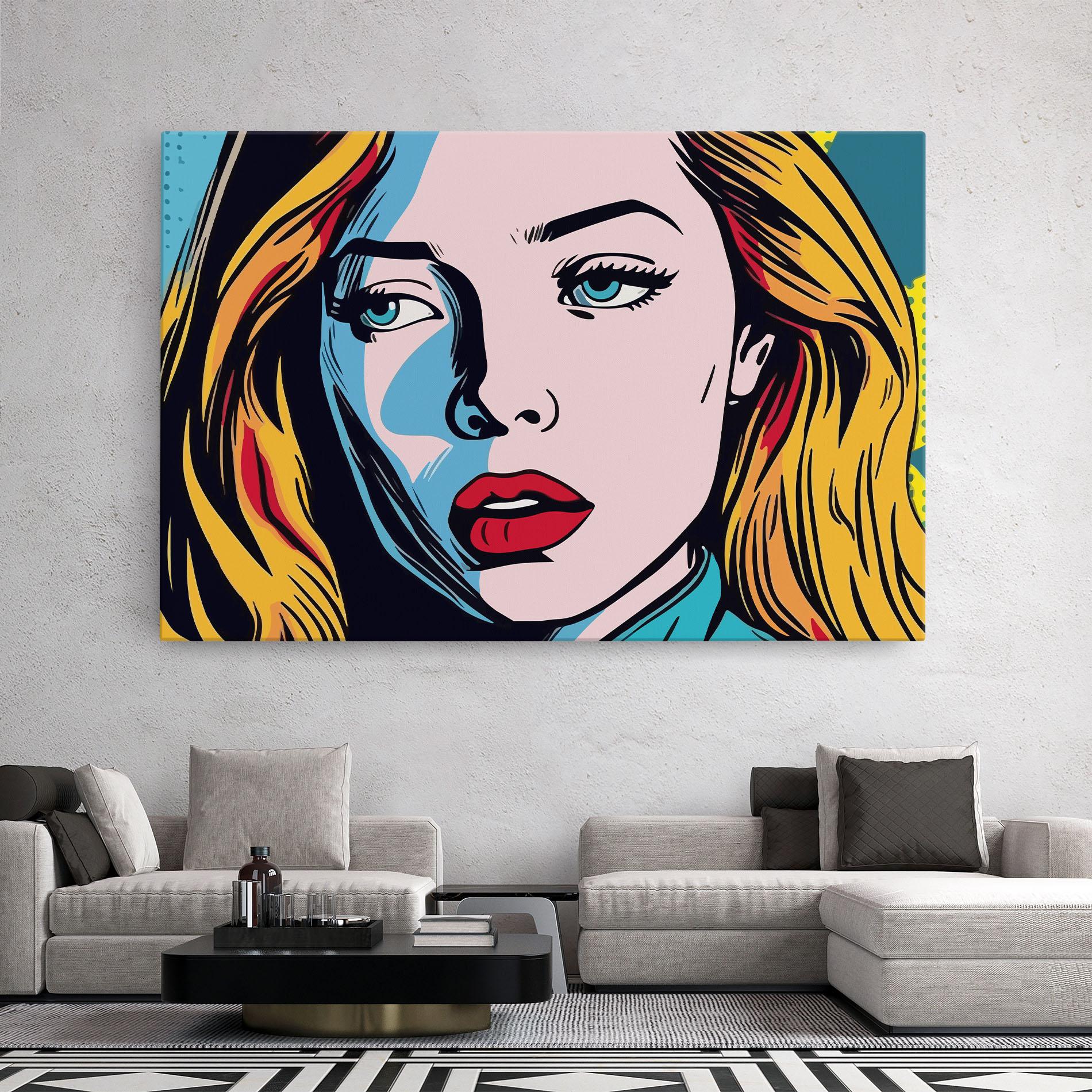Vászonkép Pop Woman Art mockup 2