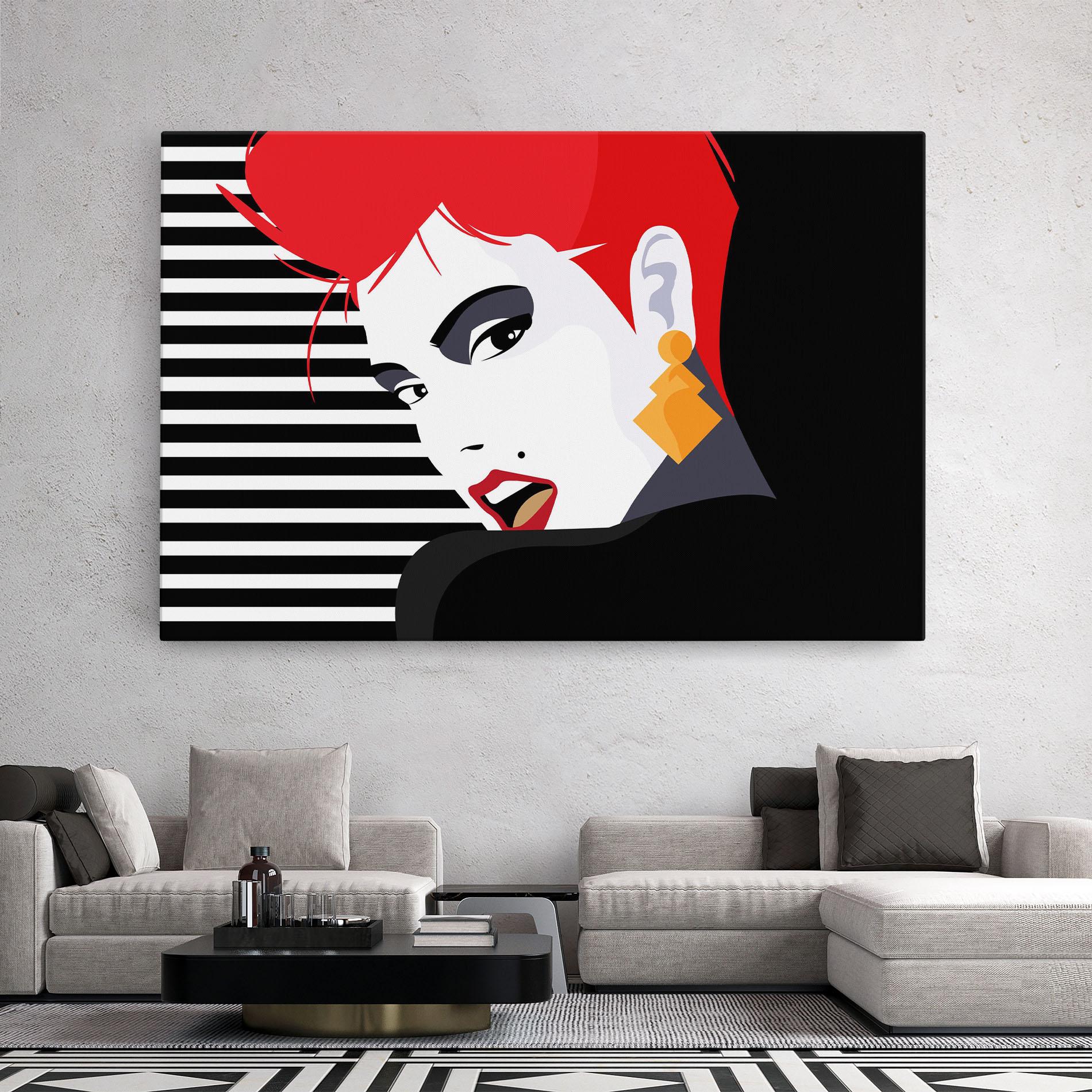 Vászonkép Red Pop Hair mockup 2