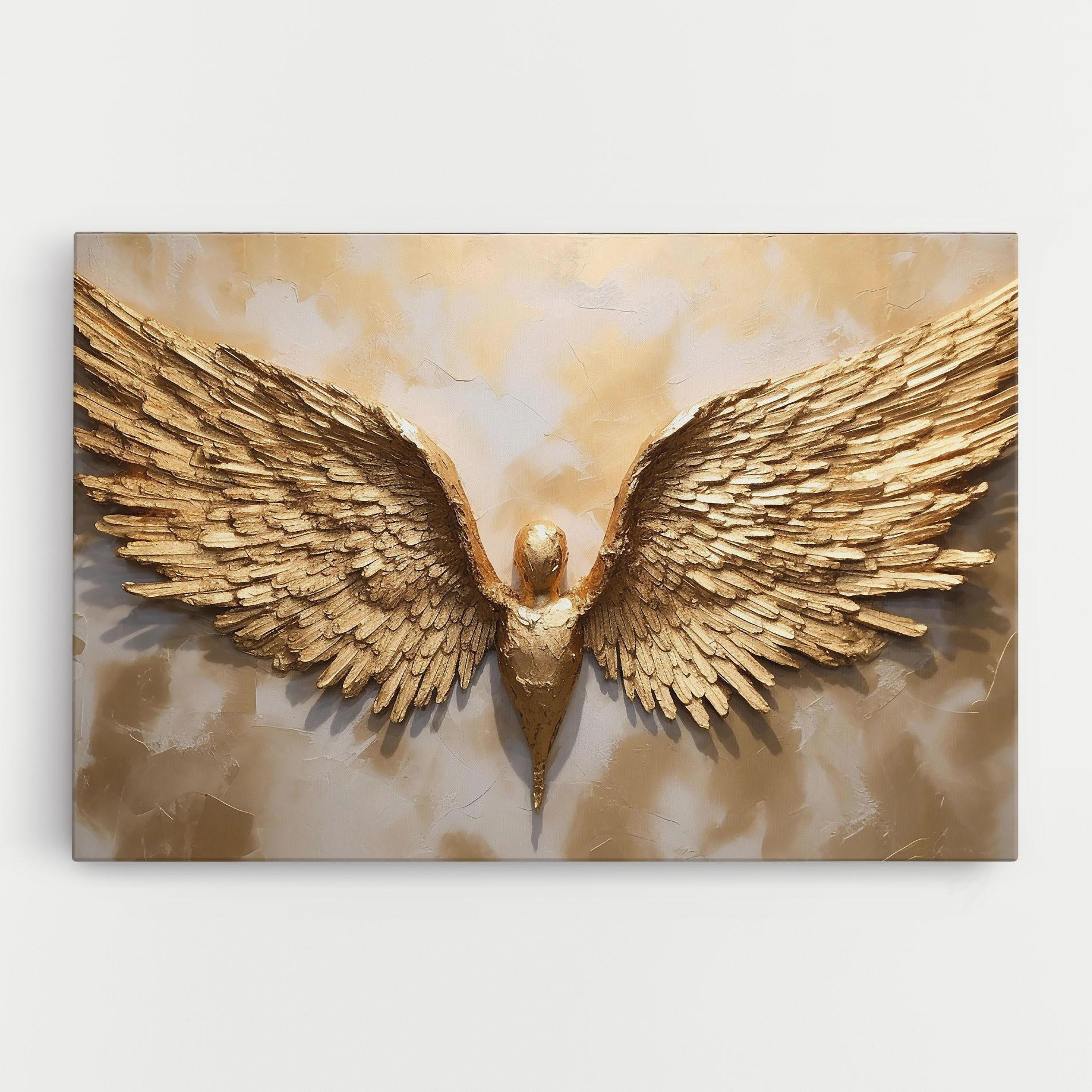 Vászonkép Beautiful Gold Wings mockup 0
