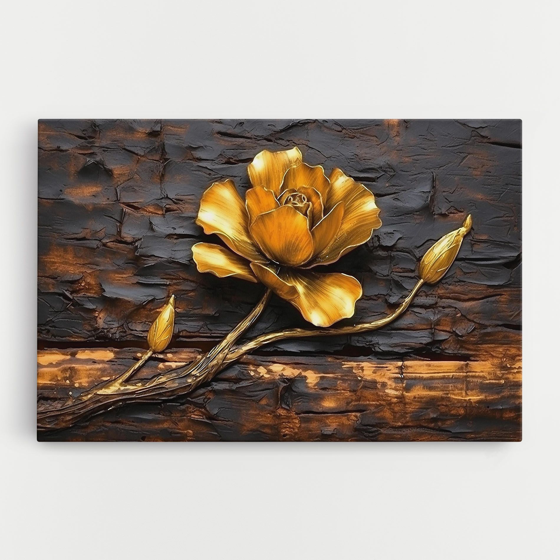 Golden Rose On Wood mockup 0