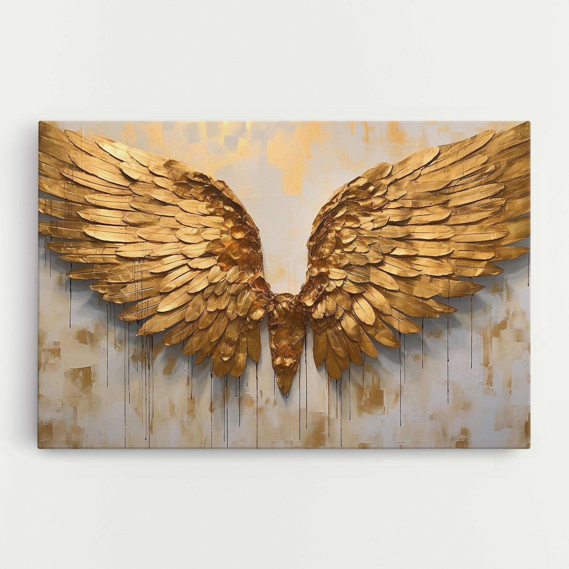 Vászonkép Golden Wings Art mockup 0