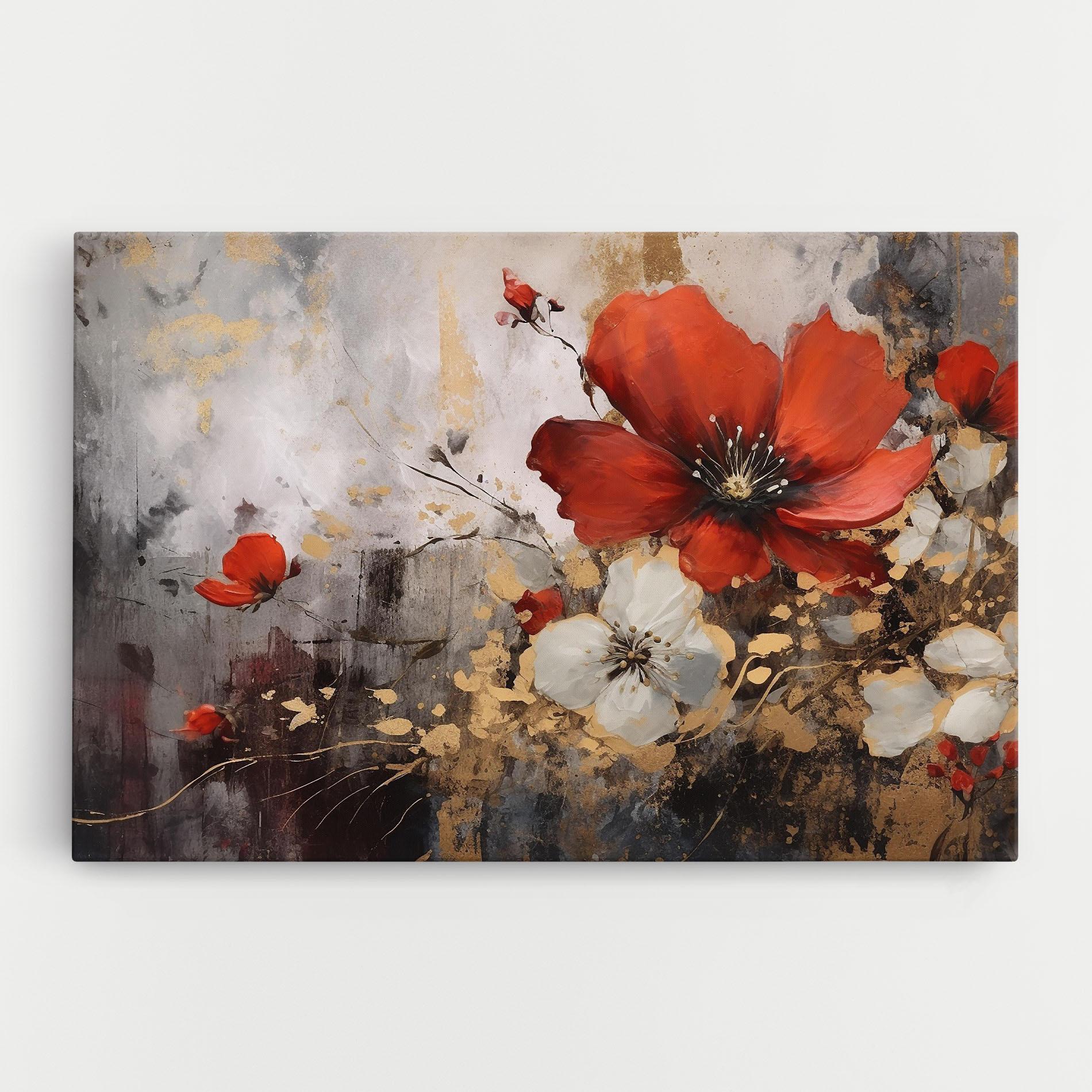 Vászonkép Red Poppy Painting mockup 0
