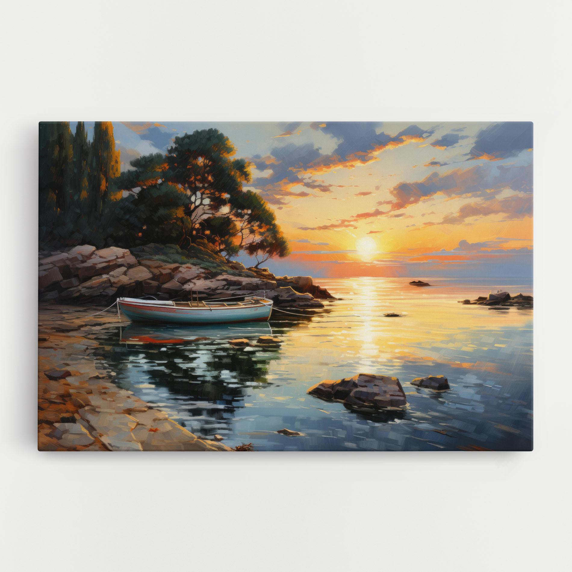 Vászonkép Sunset Sea Art mockup 0
