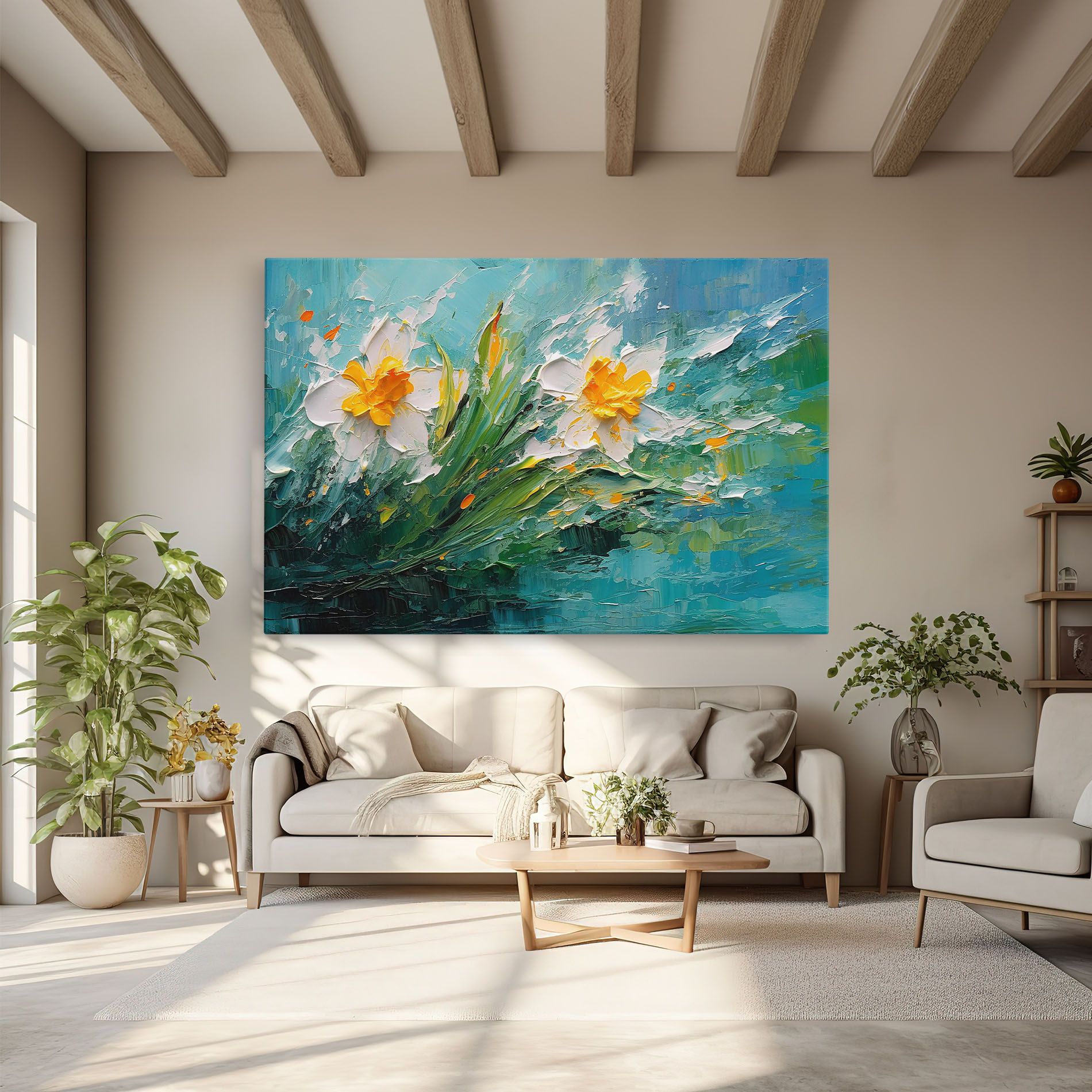Abstract Flower Painting mockup 6