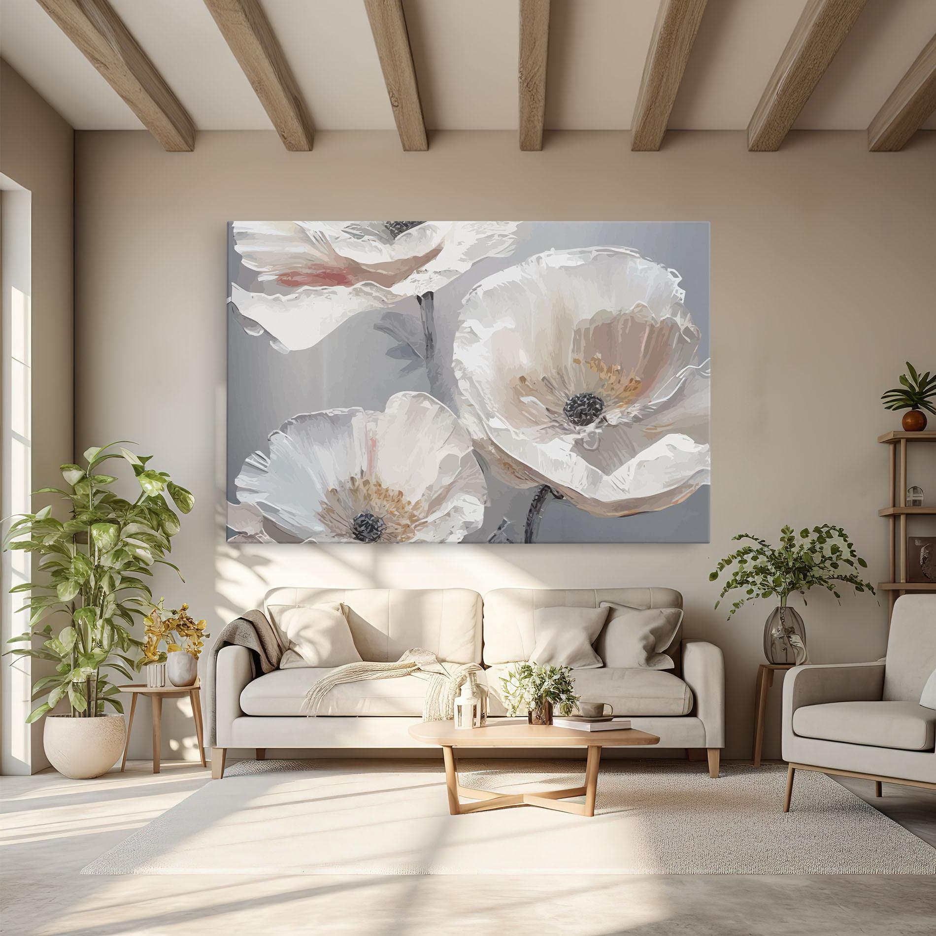 Vászonkép Cream Mix Flower mockup 6