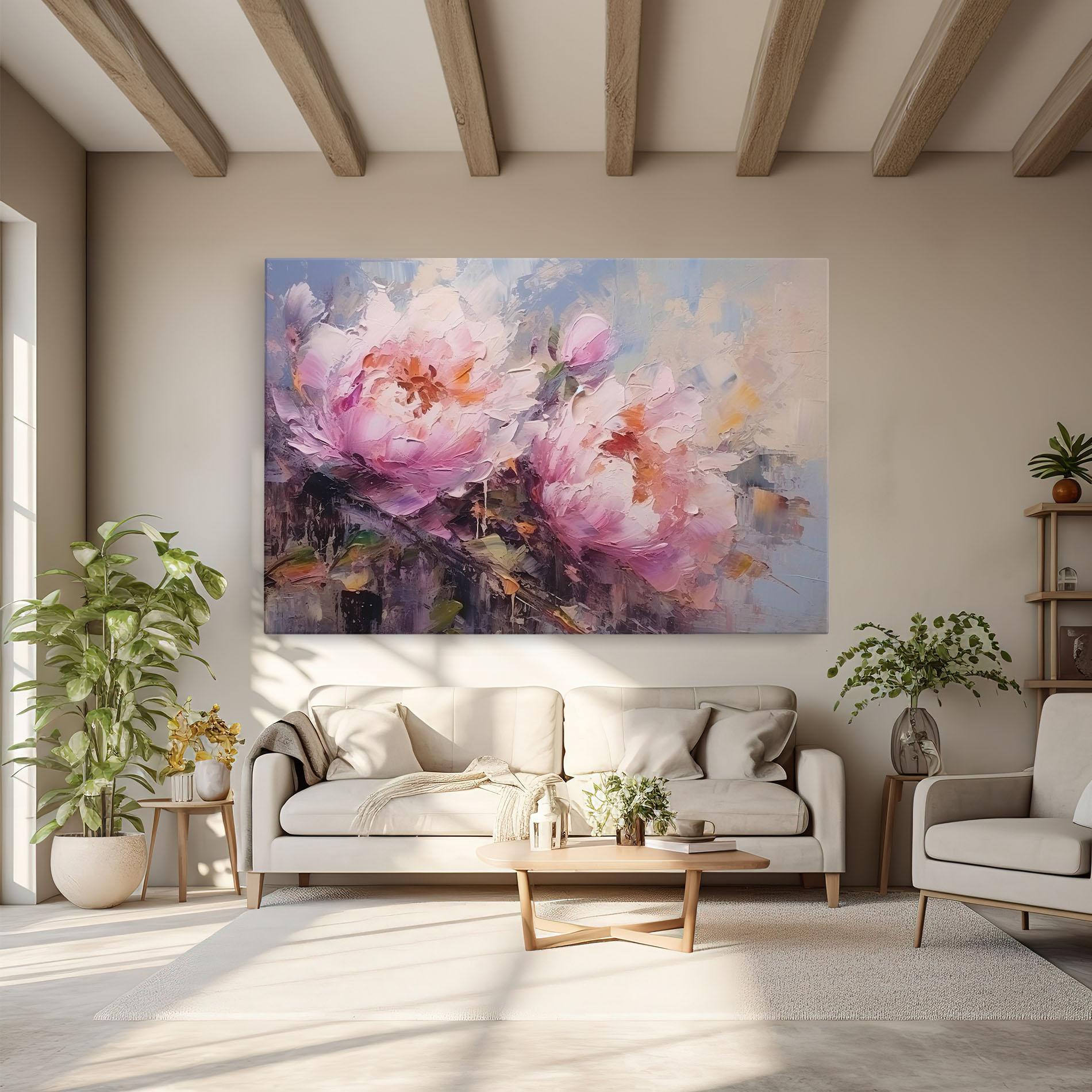 Vászonkép Peony Art mockup 6