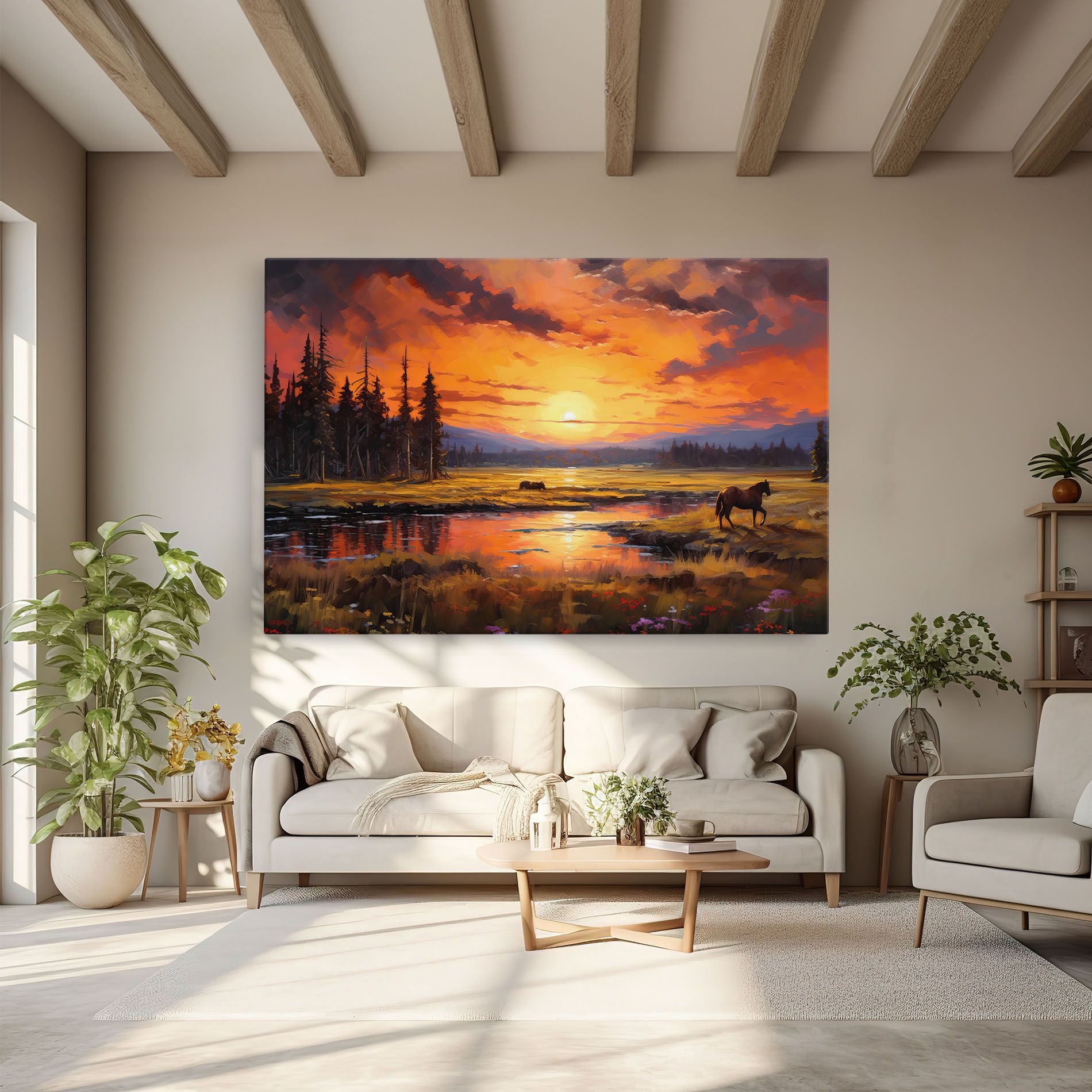 Wild Horses Painting mockup 6