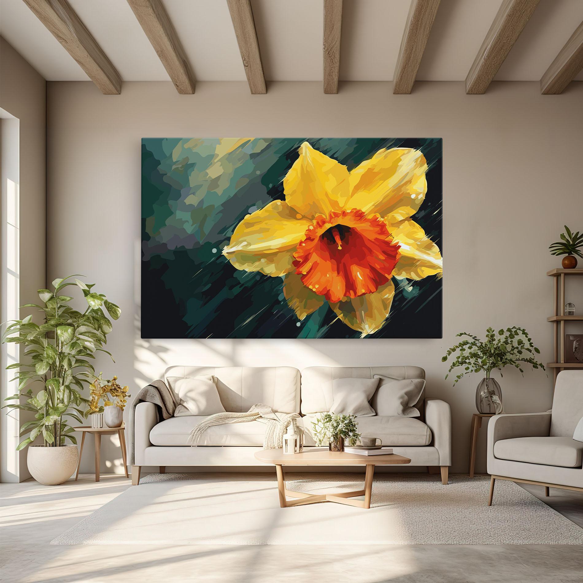 Vászonkép Yellow Flower Art mockup 6