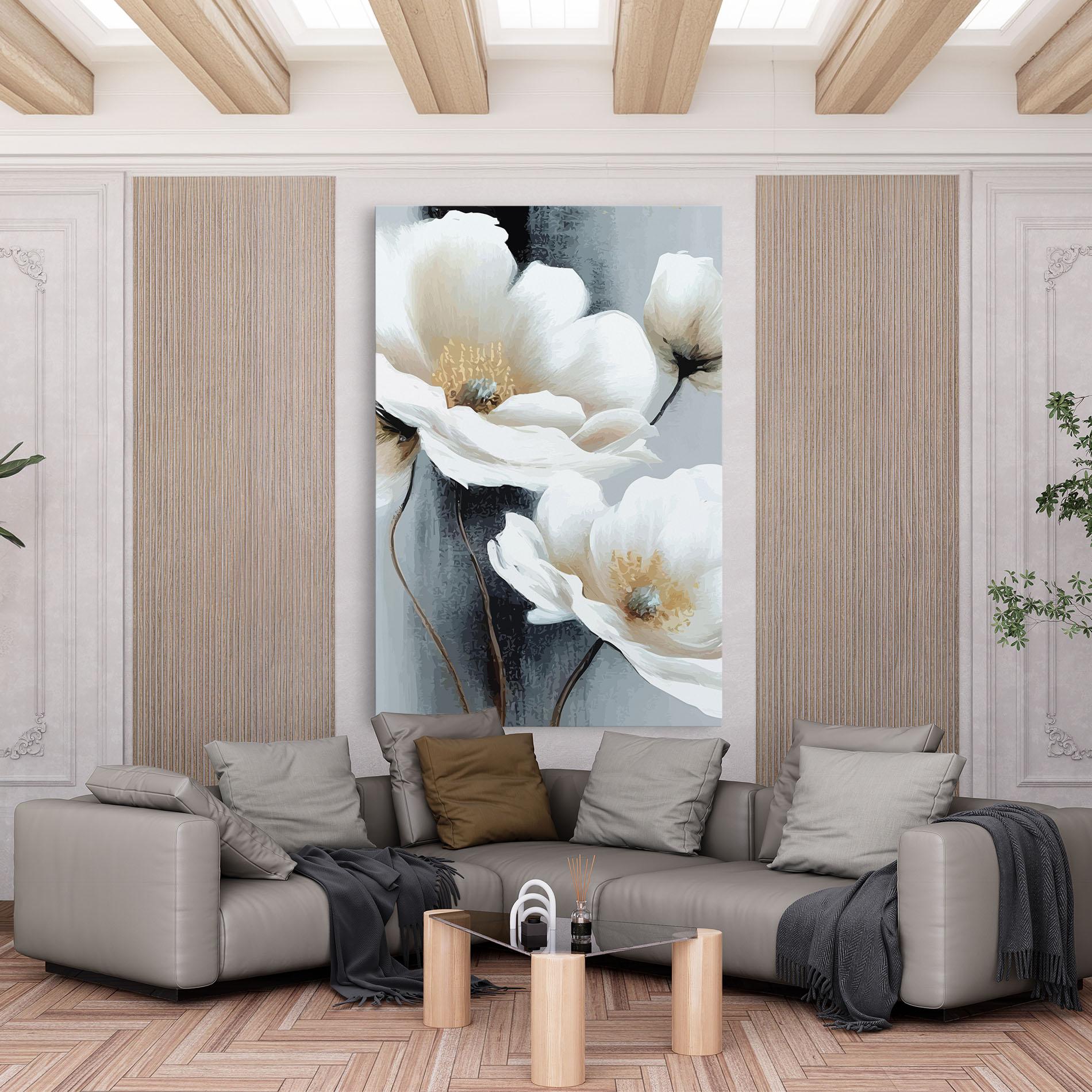 Vászonkép Paint Texture Flower mockup 6