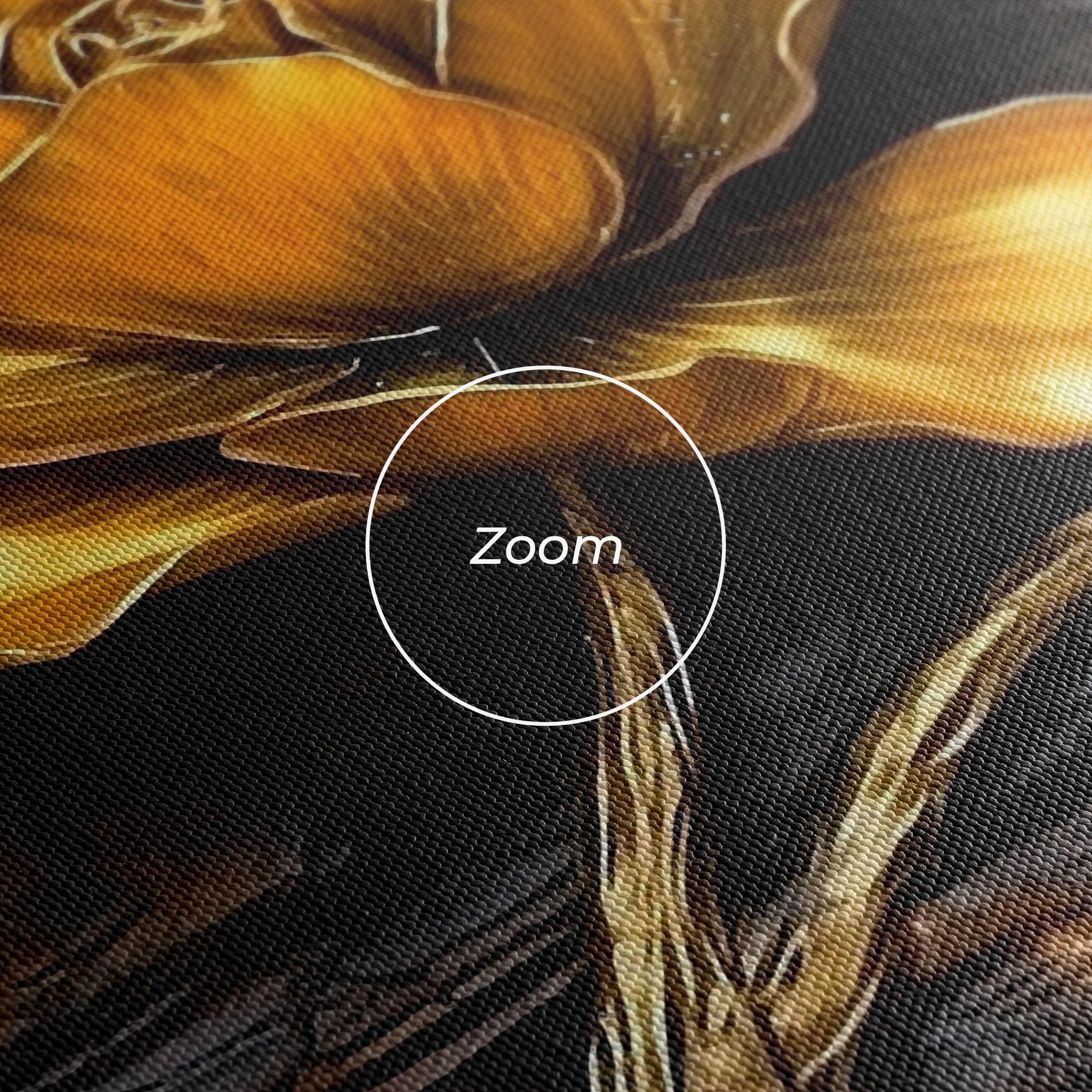Vászonkép Golden Rose On Wood mockup 3