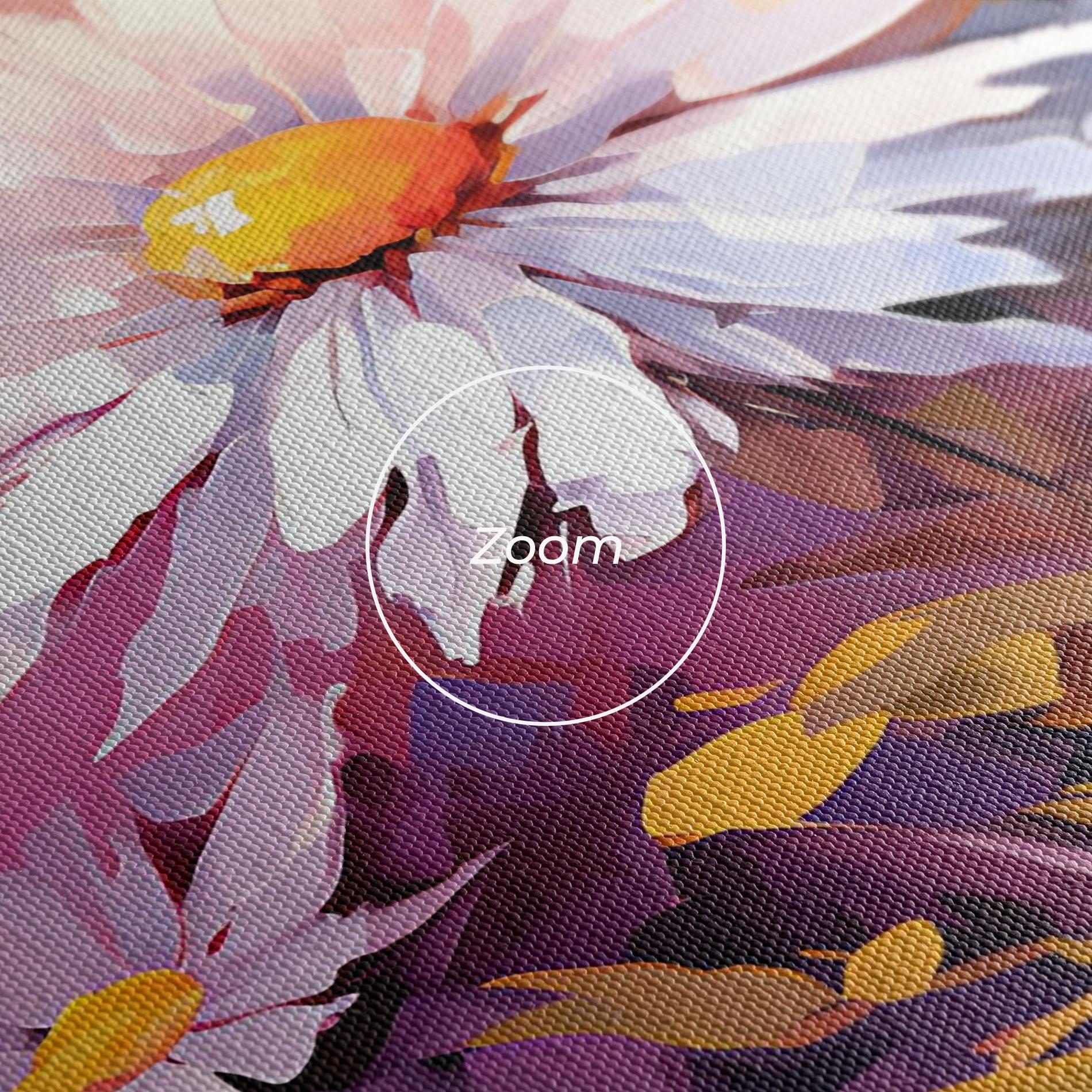 Vászonkép White Flower On Purple mockup 3