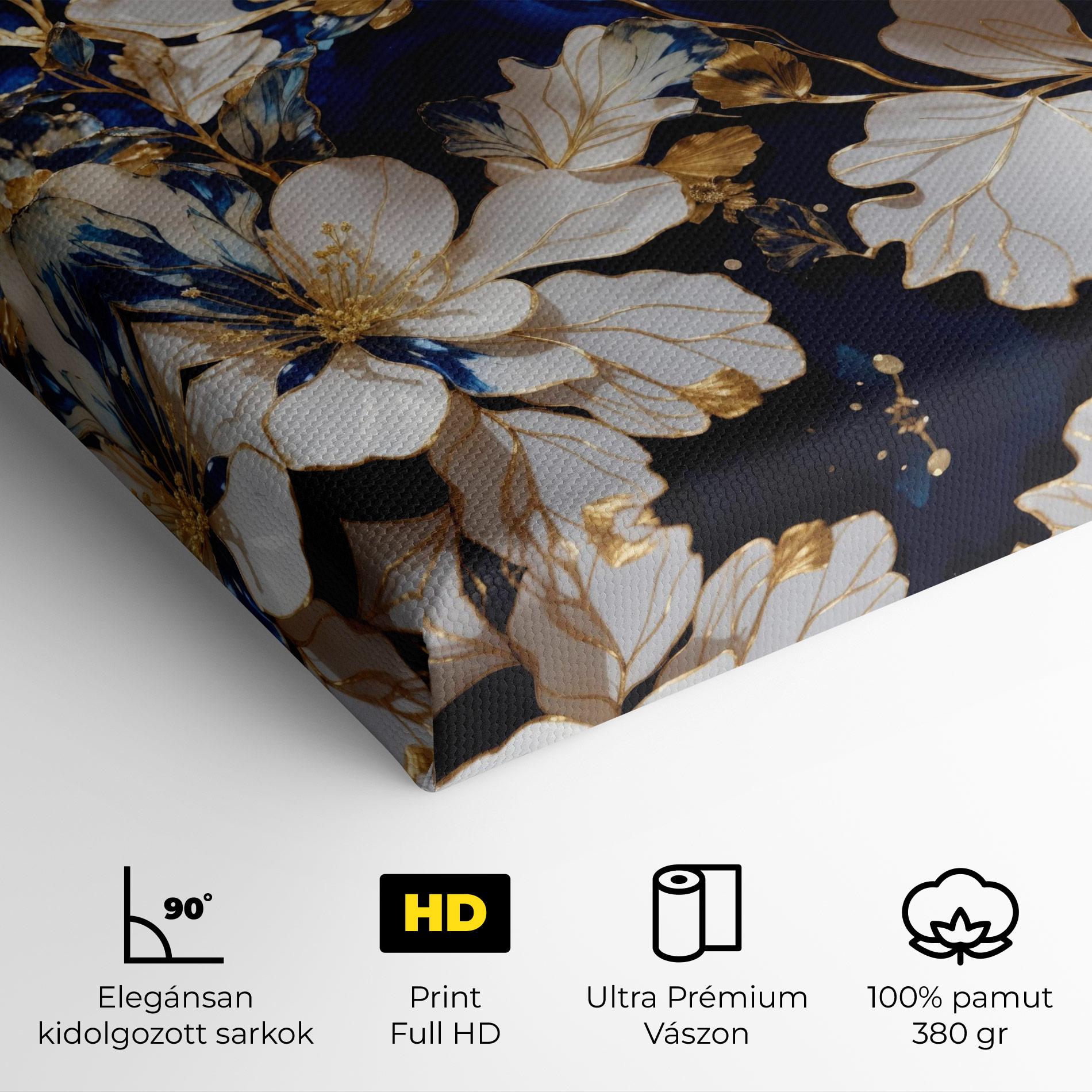 Vászonkép Beautiful Golden White Rose mockup 4