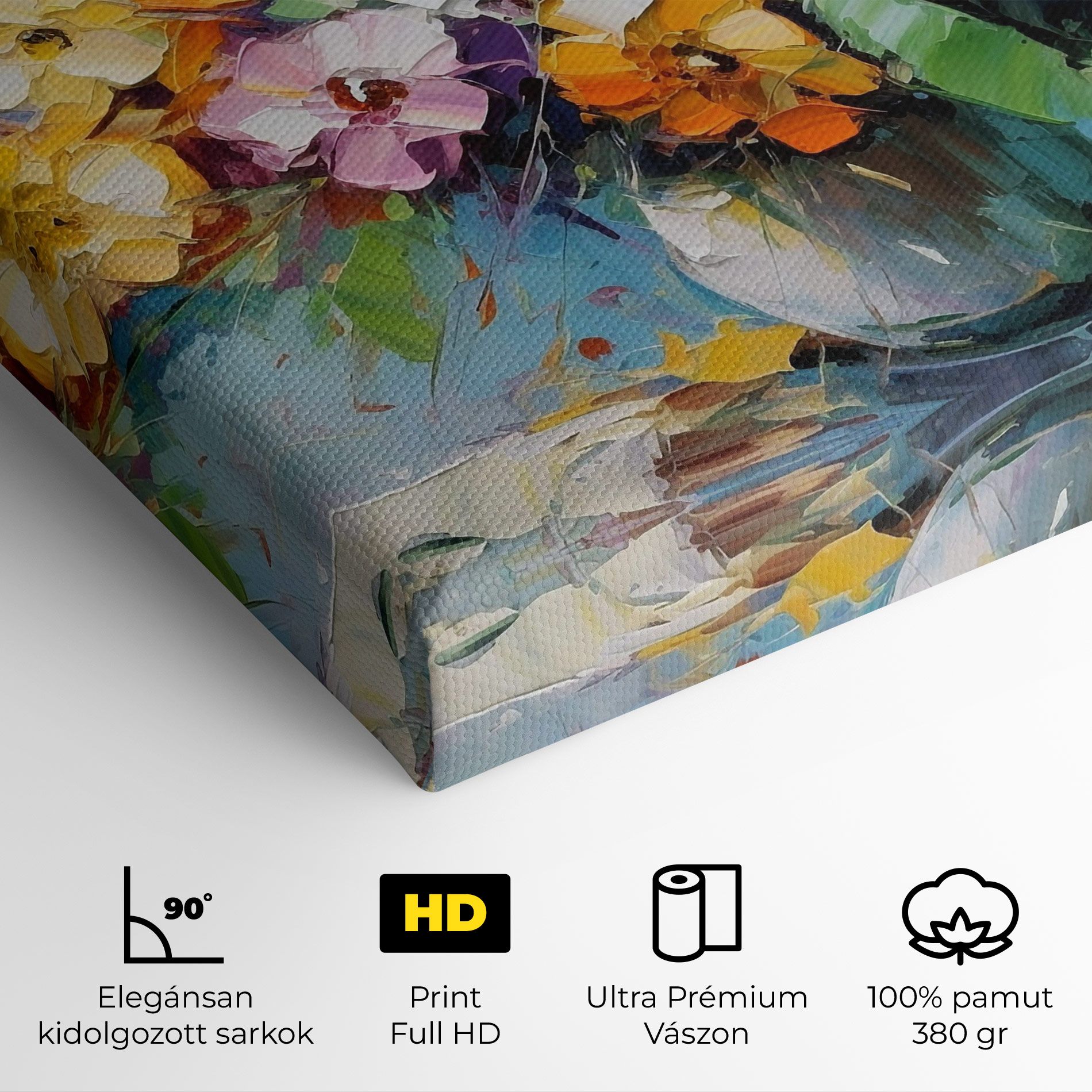 Colorfull Flowers Painting mockup 4