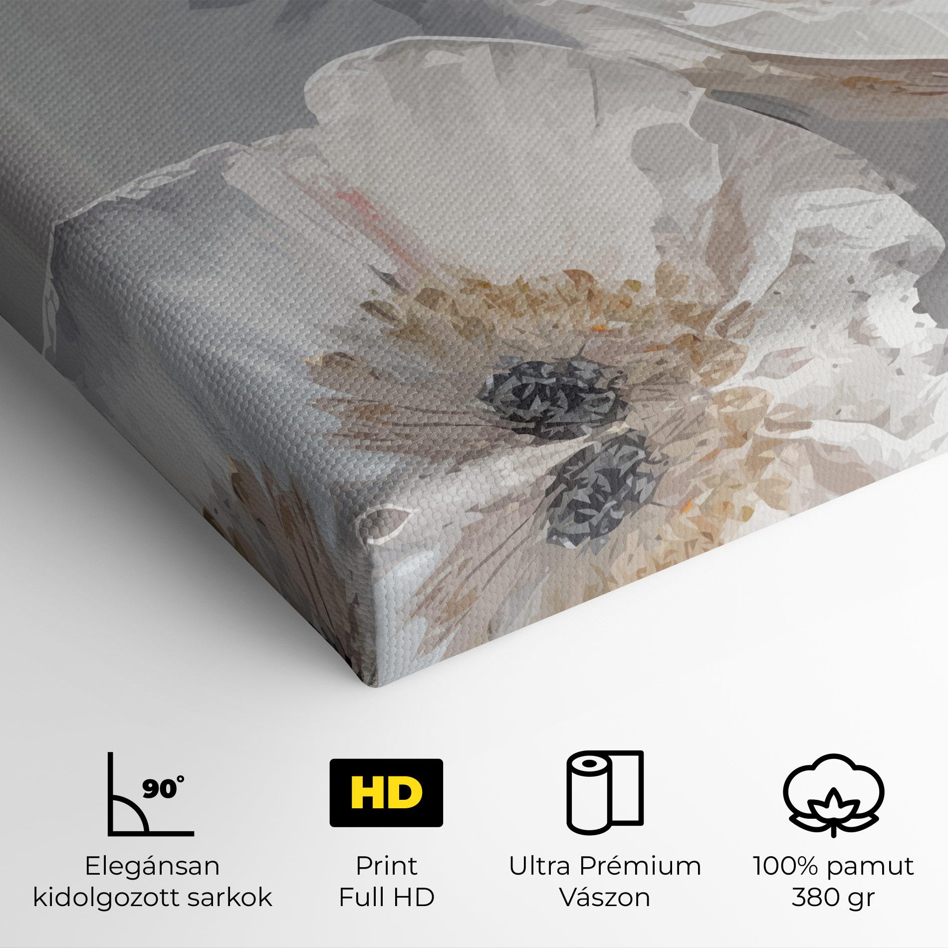 Vászonkép Cream Mix Flower mockup 4
