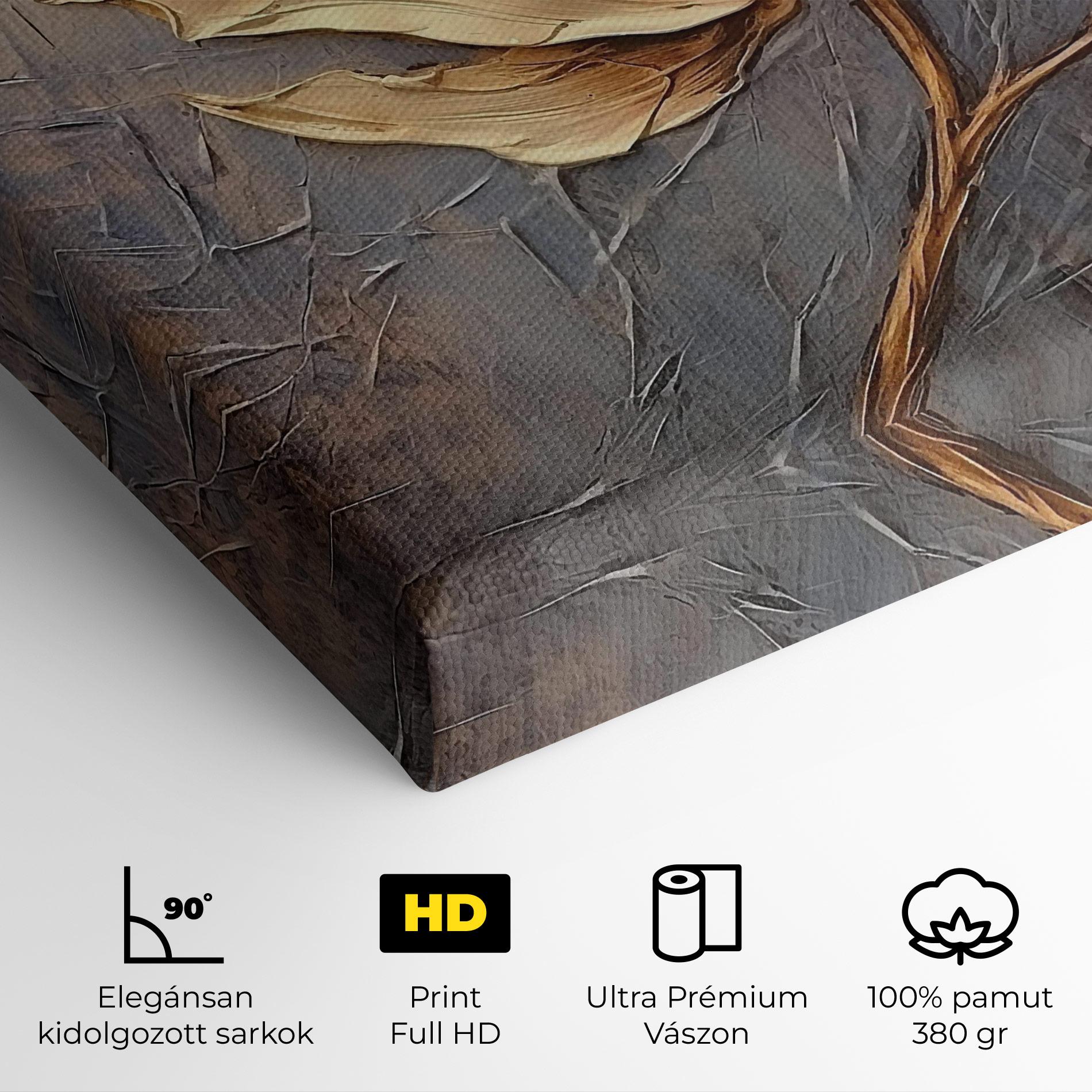 Vászonkép Cream Rose On Blue mockup 4