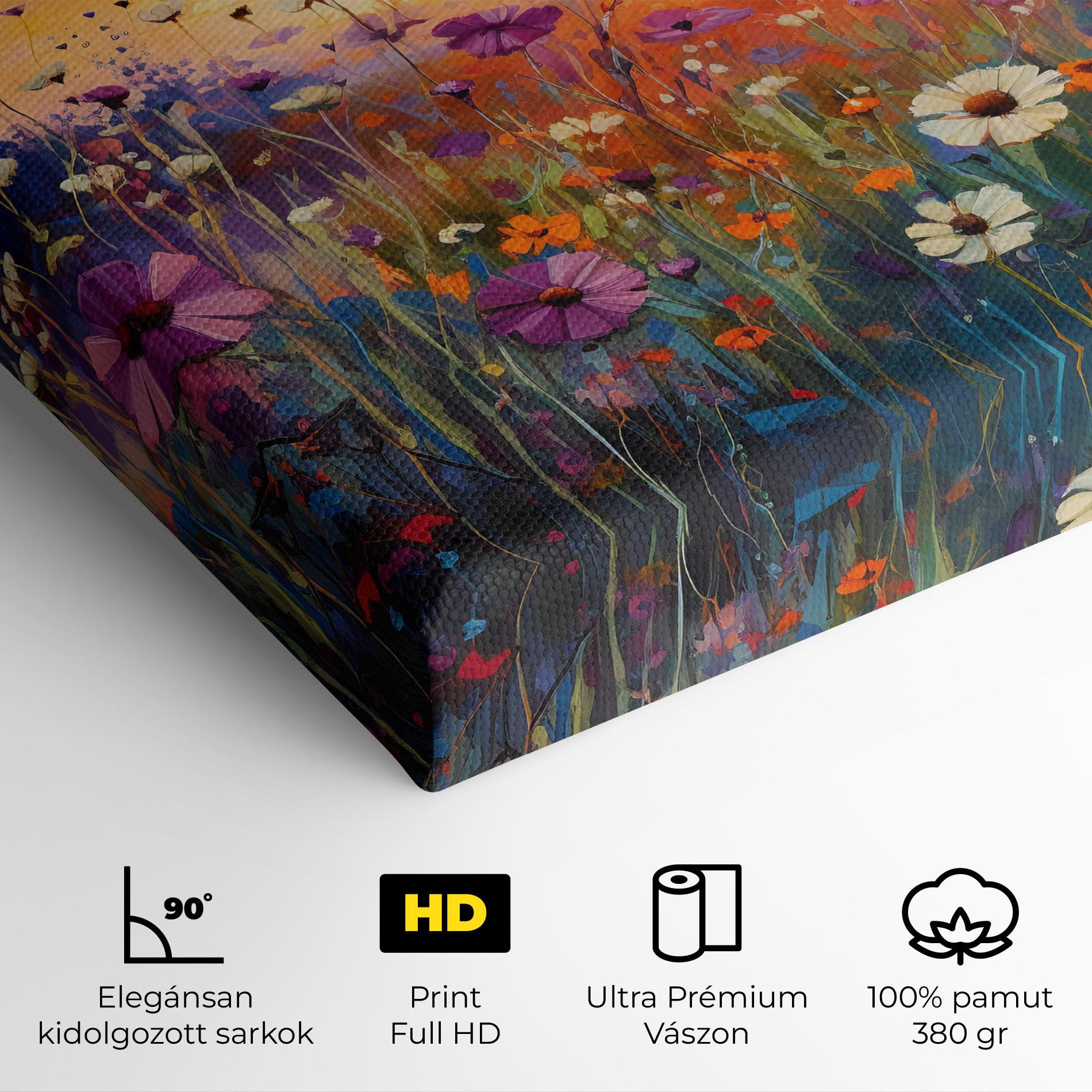 Vászonkép Dreamy Field Flowers mockup 4