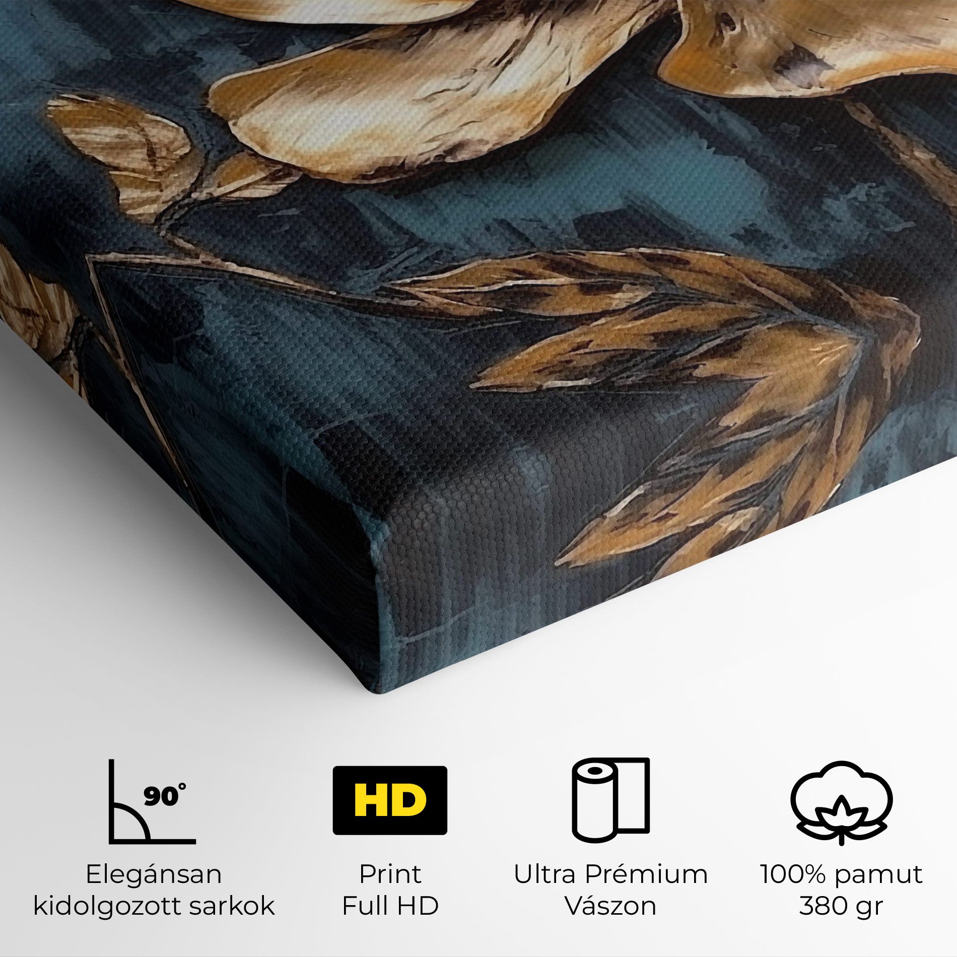 Golden Rose On Blue mockup 4